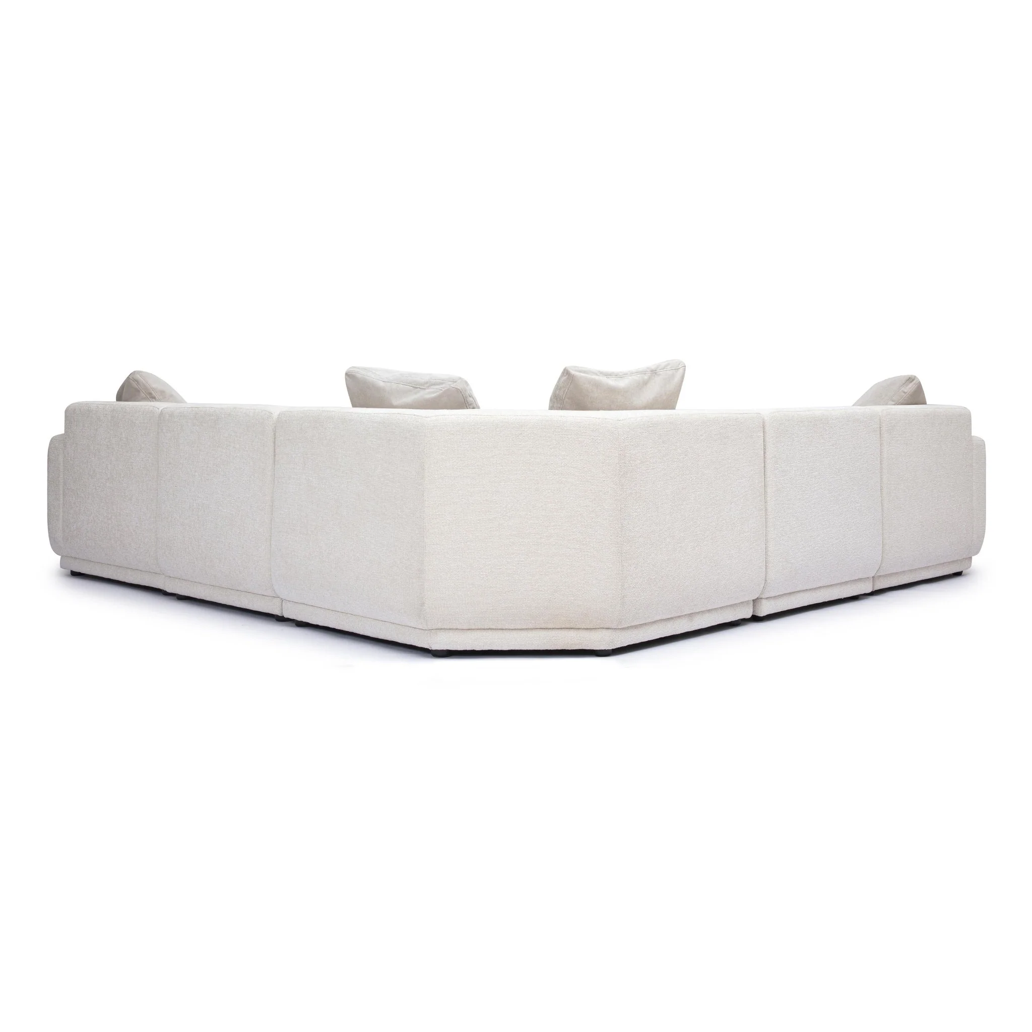 Perry Cream Chenille Modular L-Sectional - Image 5