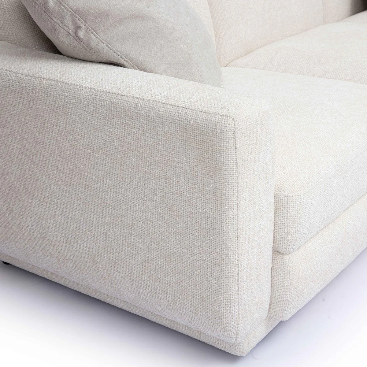 Perry Cream Chenille Modular L-Sectional - Image 6