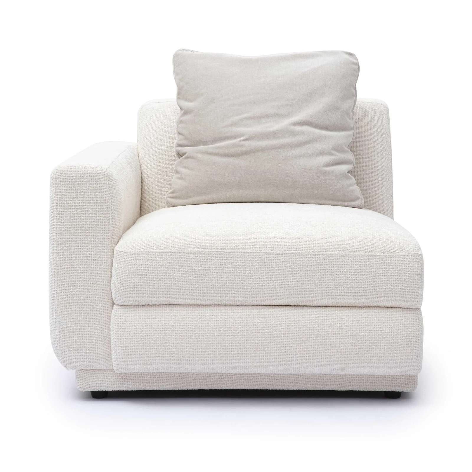Perry Cream Chenille Modular LAF Corner Chair - Image 3