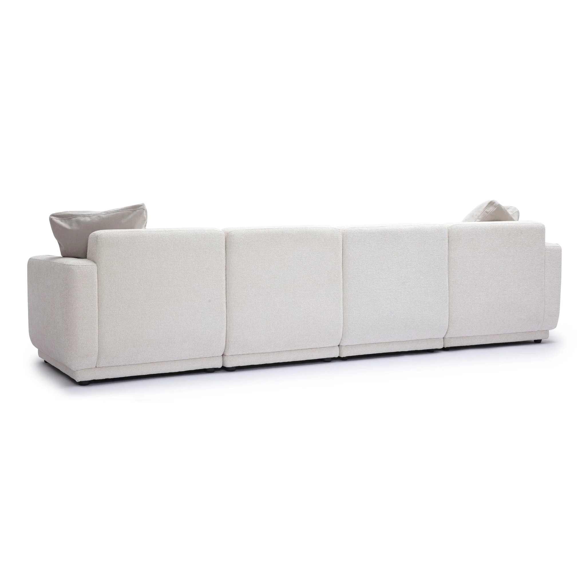 Perry Cream Chenille Modular Long Sofa - Image 3