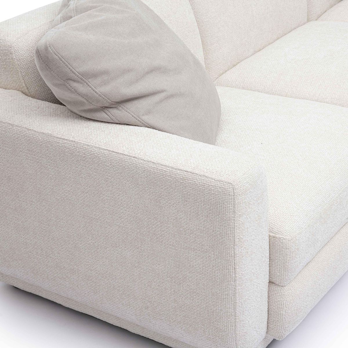 Perry Cream Chenille Modular Long Sofa - Image 4