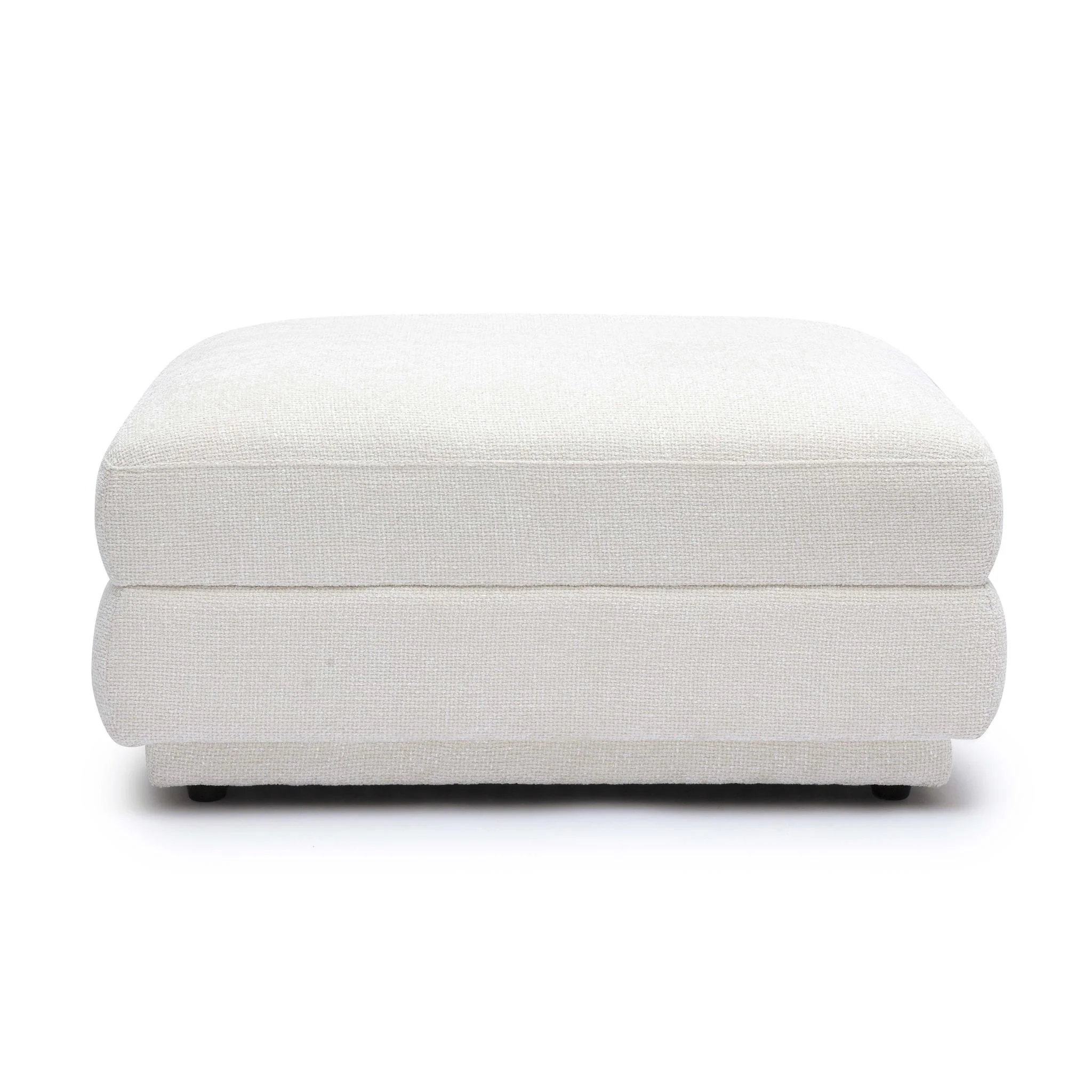 Perry Cream Chenille Modular Ottoman - Image 3