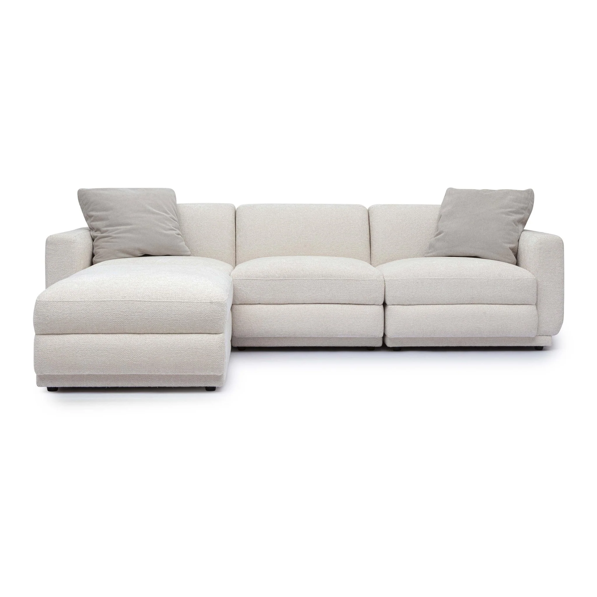 Perry Cream Chenille Modular Sectional - Image 3