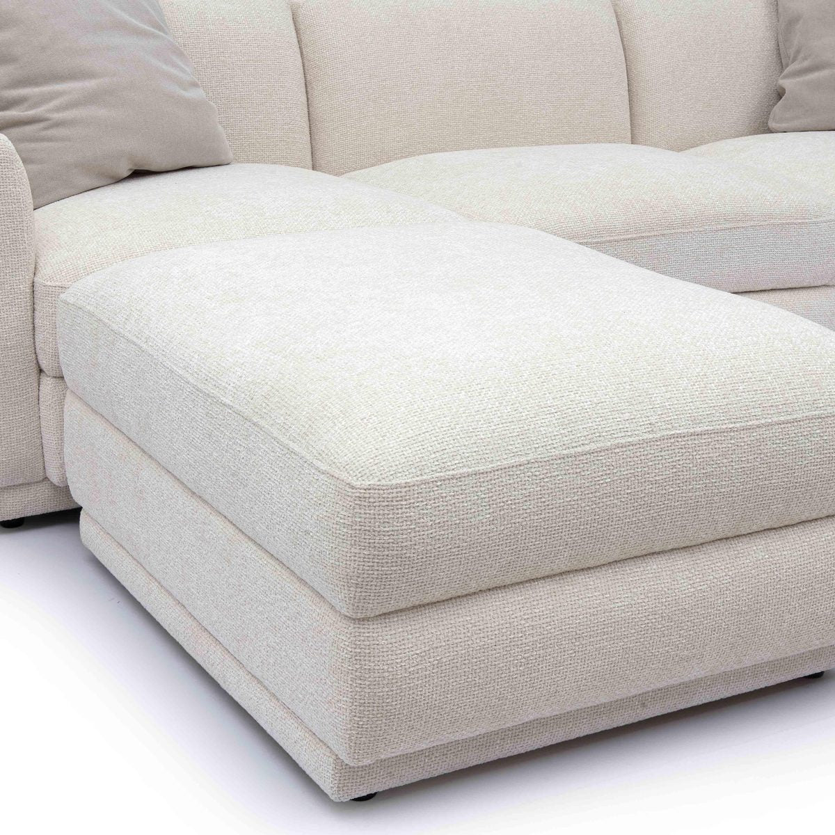 Perry Cream Chenille Modular Sectional - Image 5