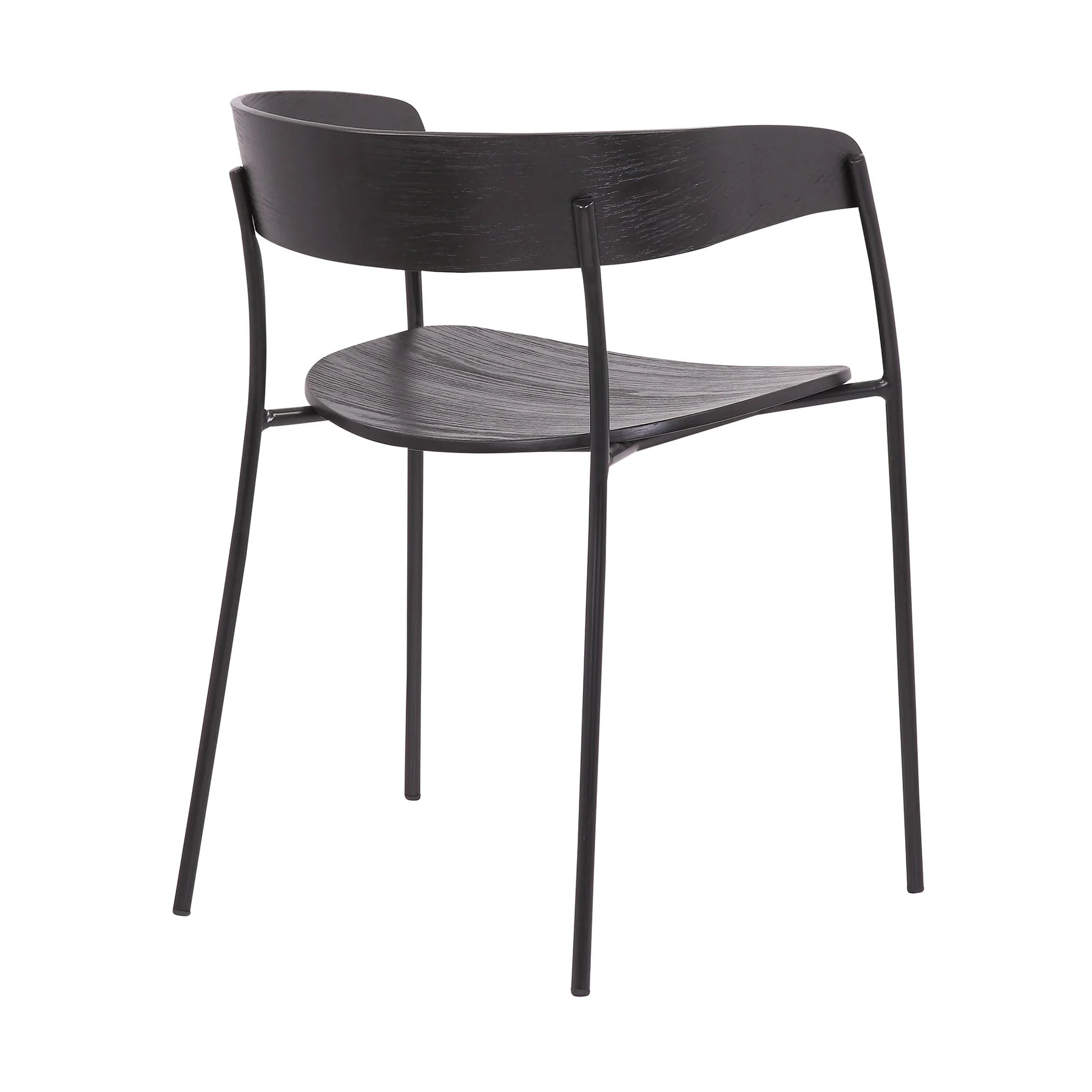 Perry Wood and Metal Modern Dining Room Chairs Set of 2 - Image 5