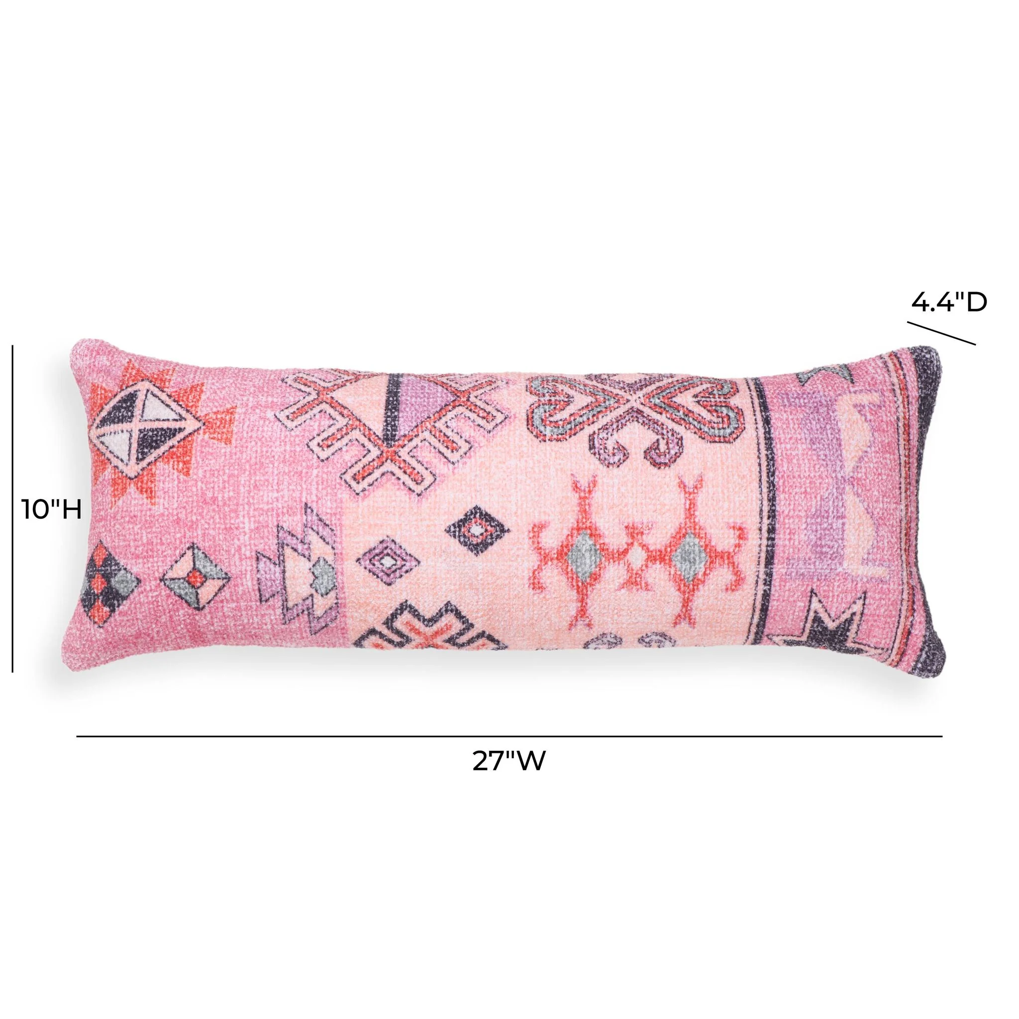 Persia Pink Cotton 27 x 10 inch Bolster Pillow - Image 5