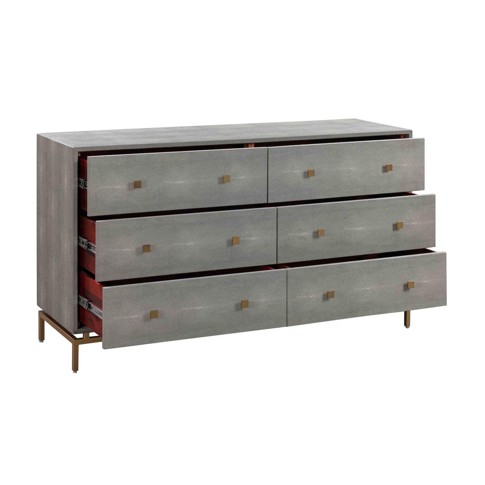 Pesce Shagreen 6 Drawer Dresser - Image 4