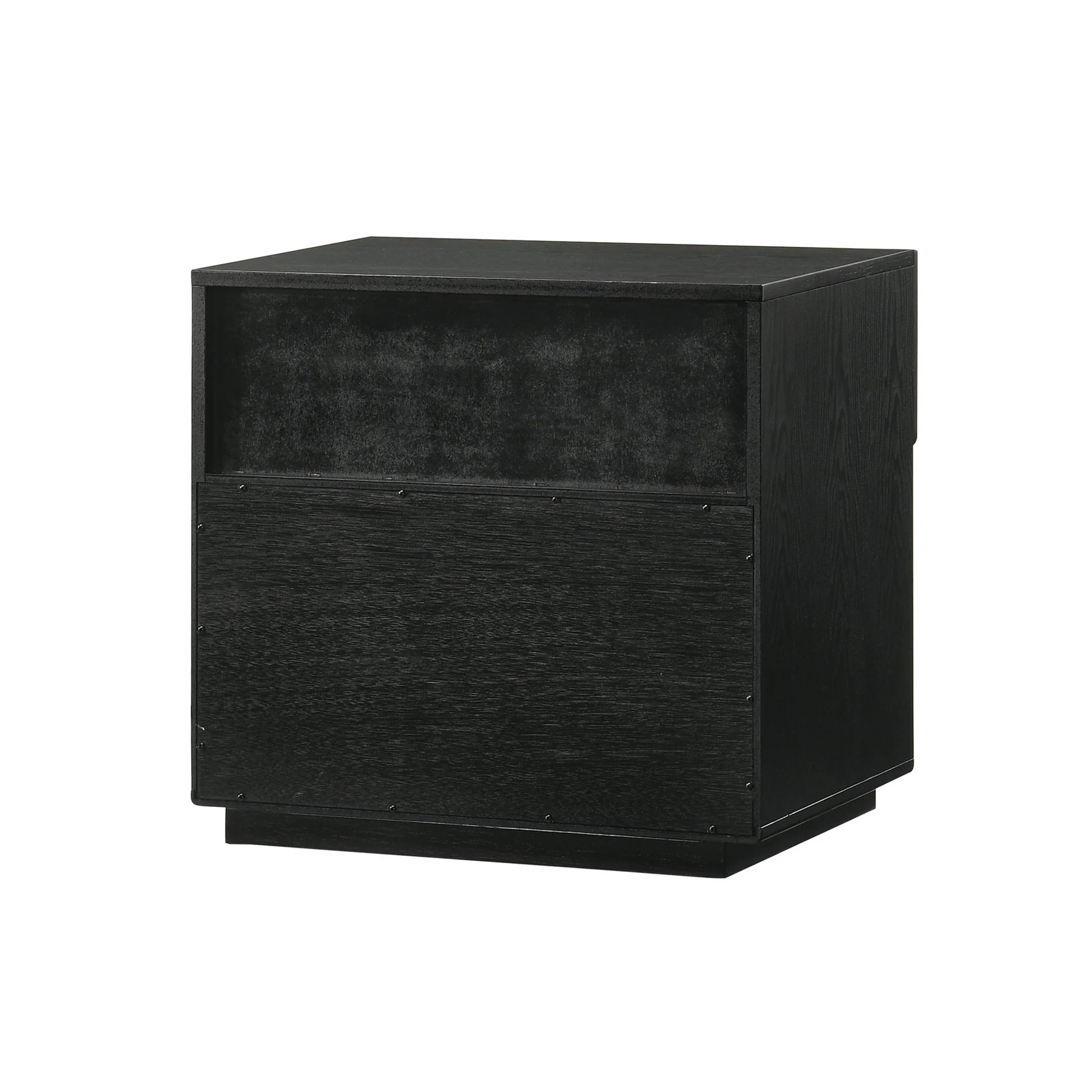 Petra 1 Drawer Wood Nightstand in Black Finish - Image 4