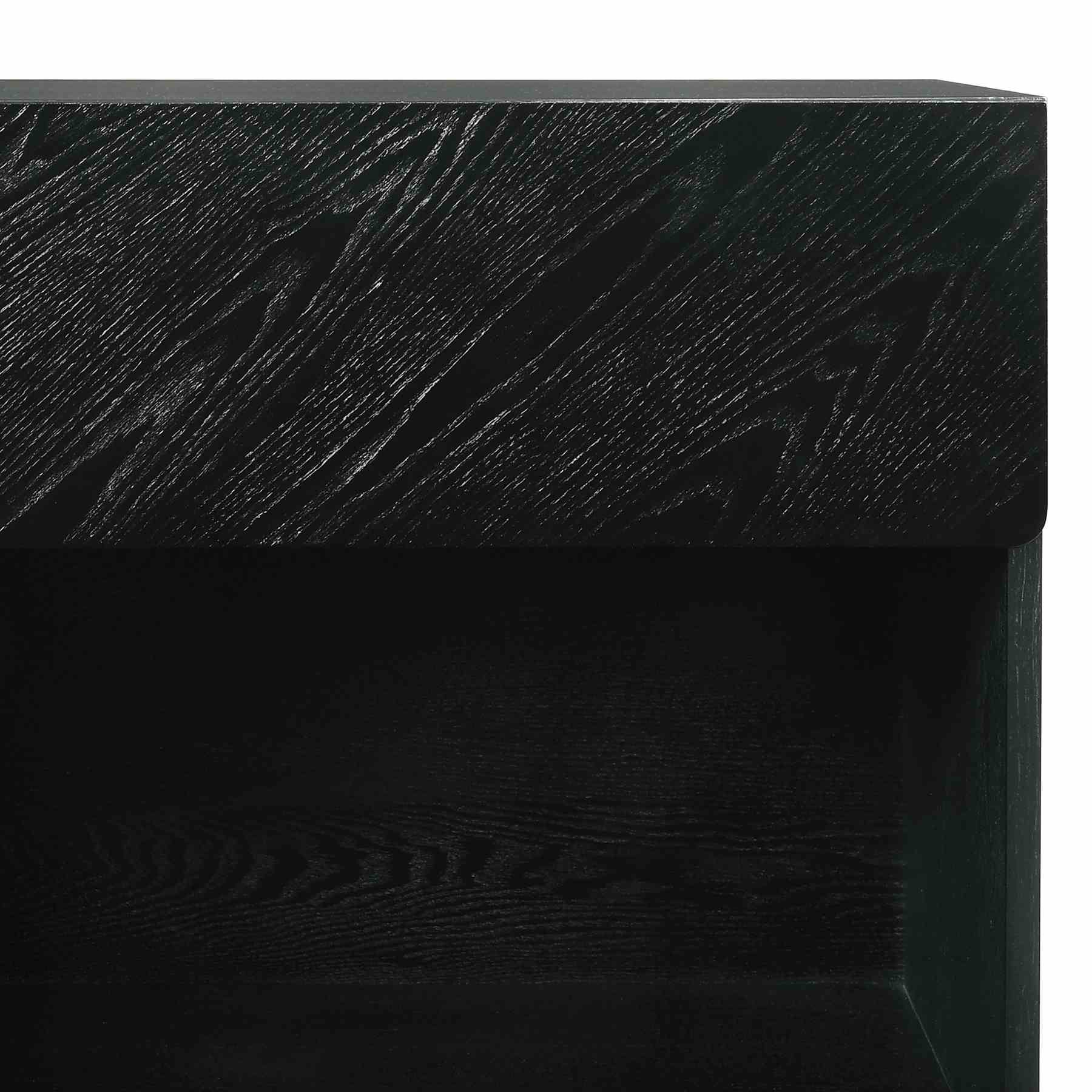 Petra King 3 Piece Wood Bedroom Set in Black Finish - Image 9