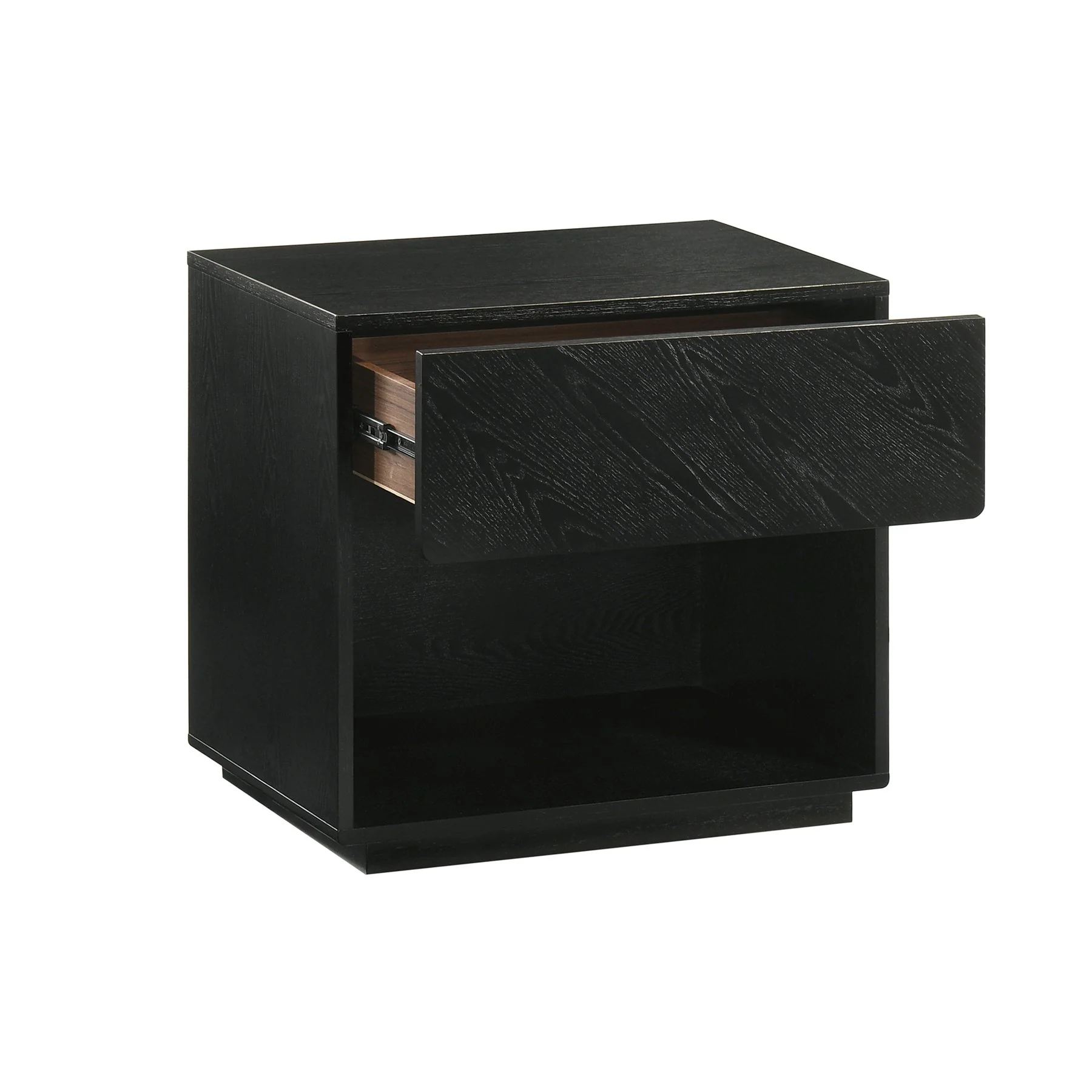 Petra King 4 Piece Wood Bedroom Set in Black Finish - Image 8
