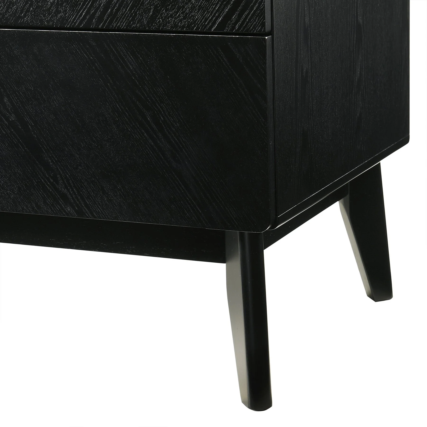 Petra Queen 4 Piece Wood Bedroom Set in Black Finish - Image 11