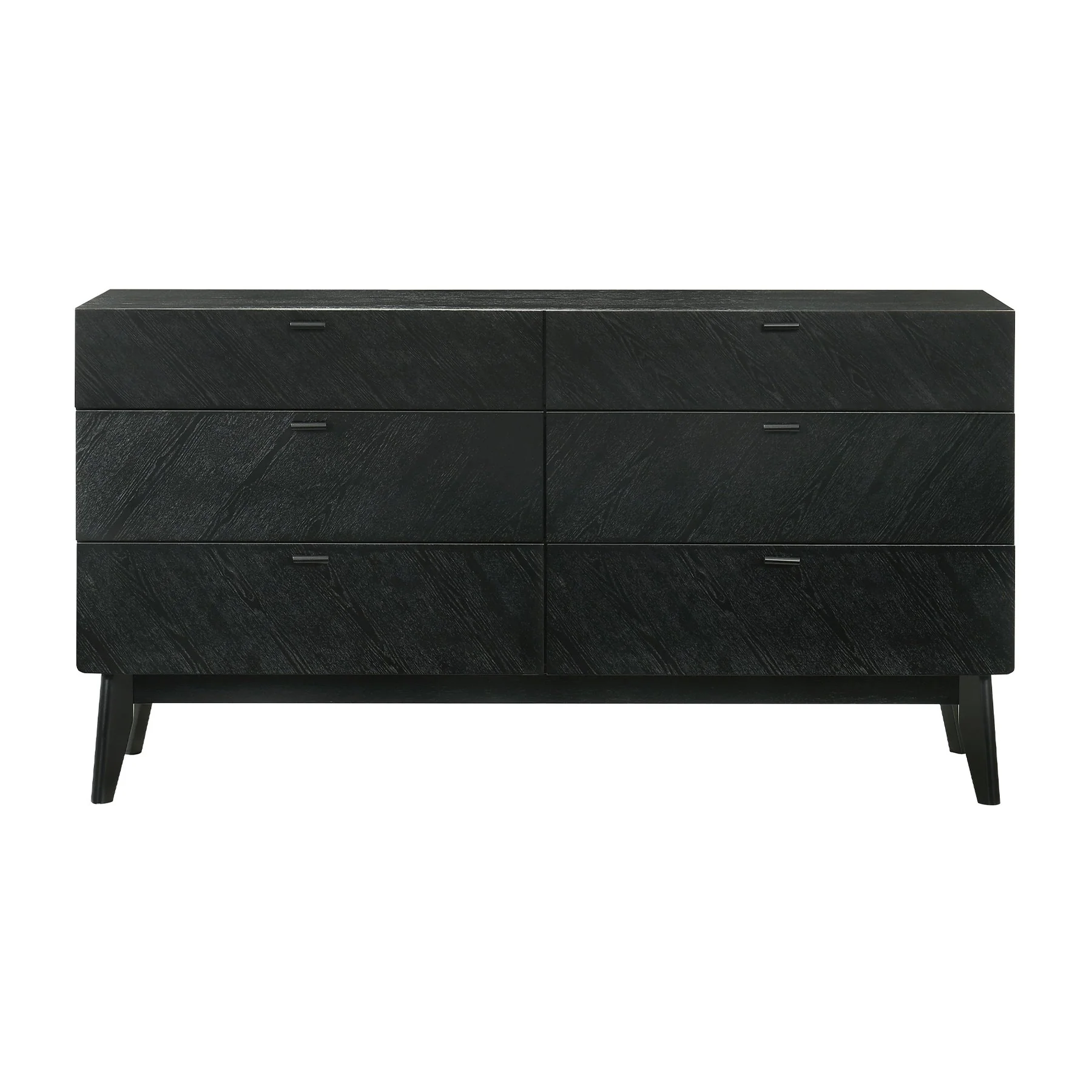 Petra Queen 4 Piece Wood Bedroom Set in Black Finish - Image 4