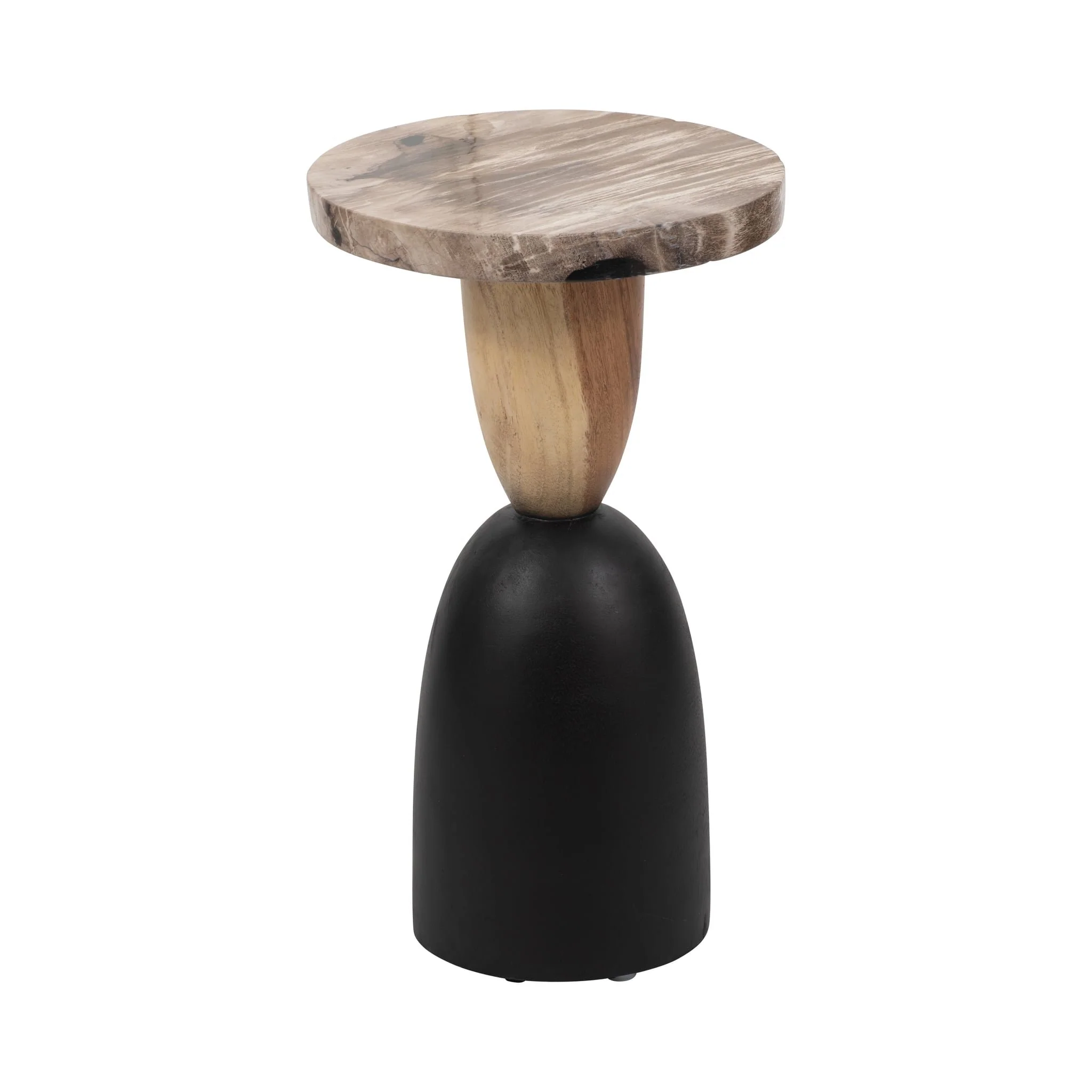 Petrified Wood, 20" Accent Table, Multi - Image 2
