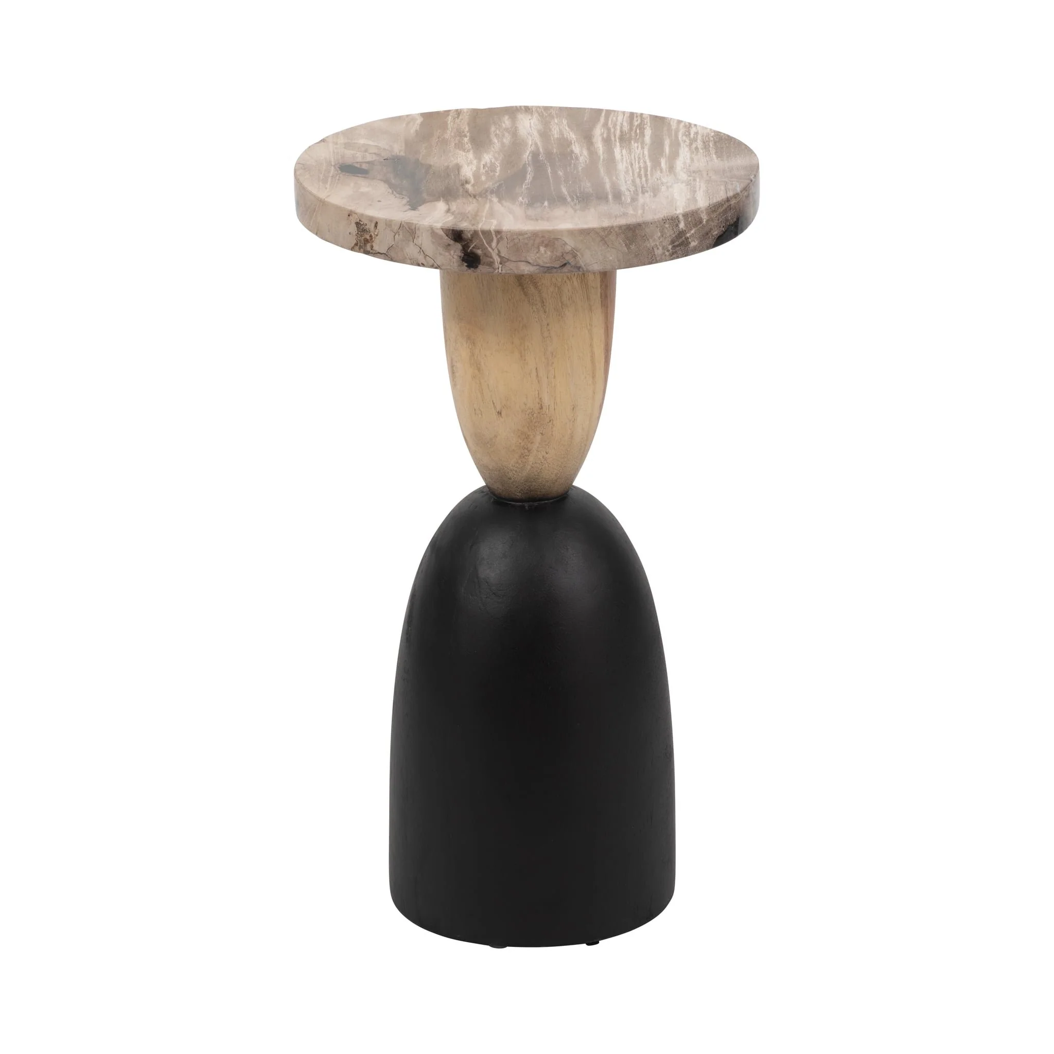 Petrified Wood, 20" Accent Table, Multi - Image 3