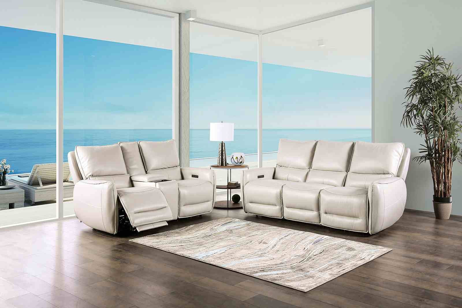 Phineas Power Loveseat, Beige - Image 2