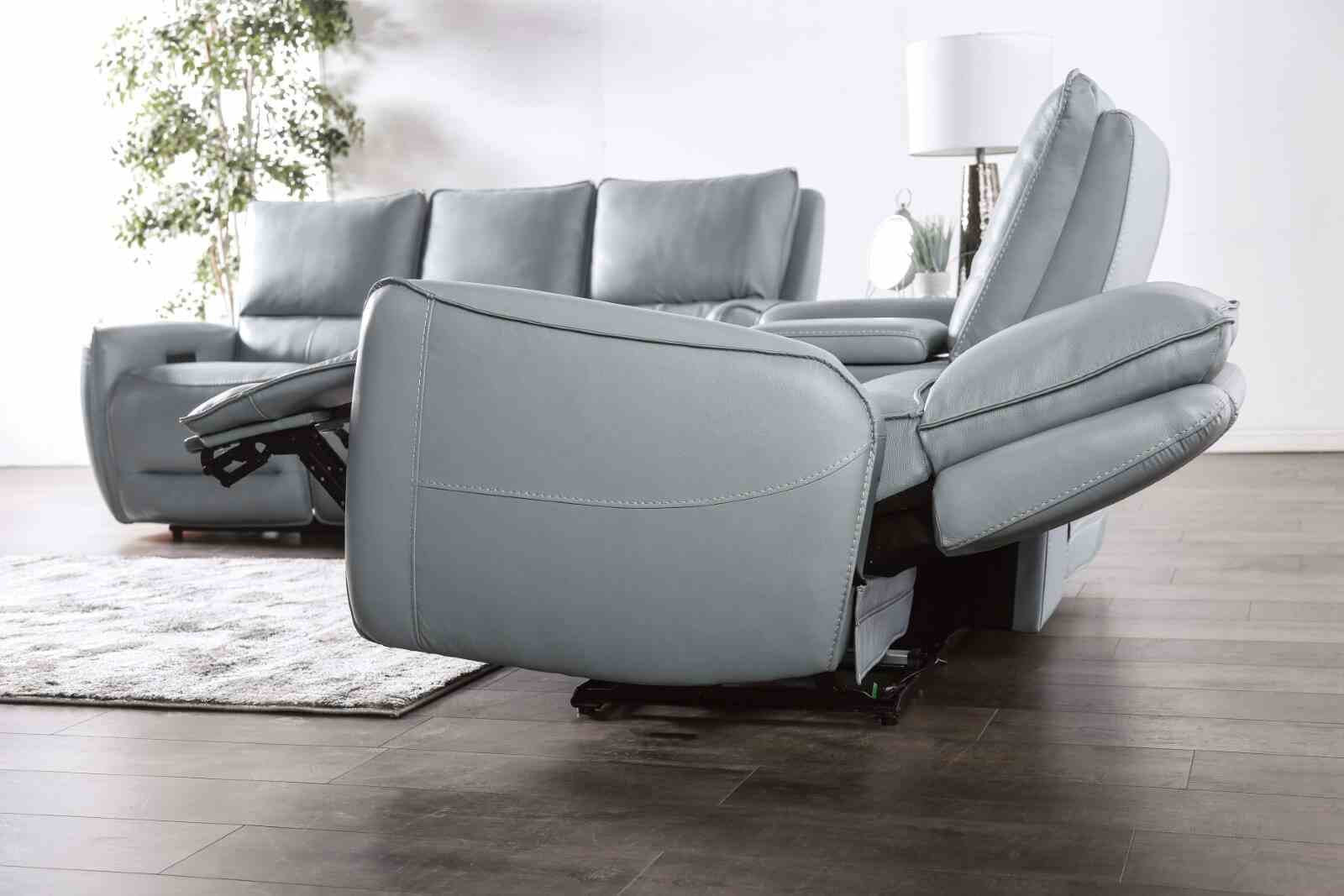 Phineas Power Loveseat, Pale Blue - Image 6