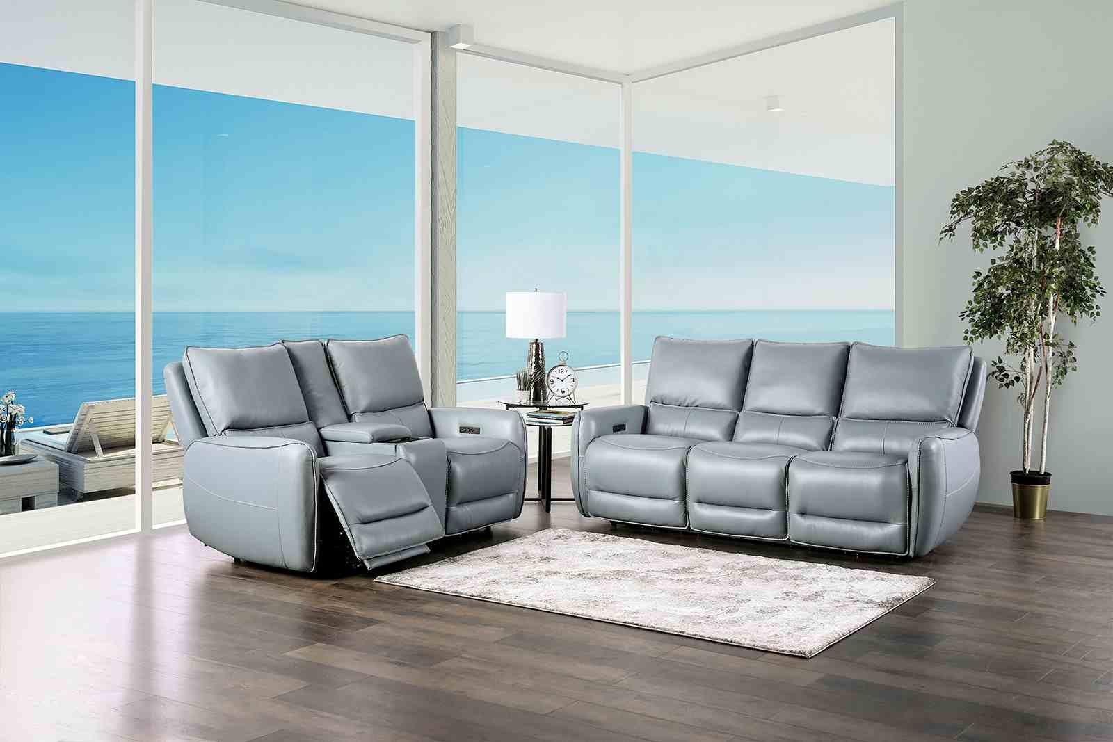Phineas Power Recliner, Pale Blue - Image 2
