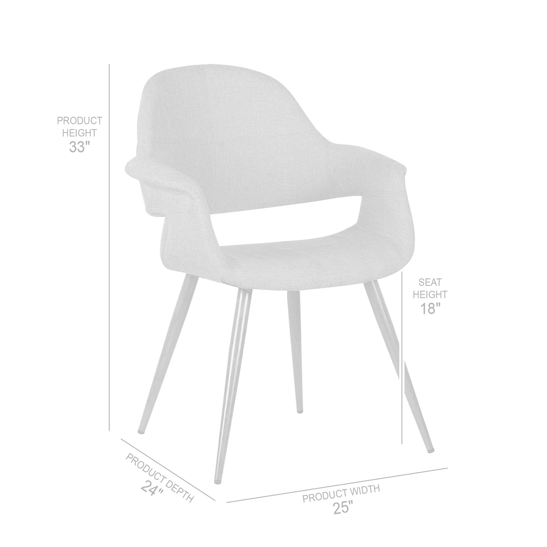 Phoebe Mid-Century Dining Chair in Walnut Finish and Orange Fabric - Image 8
