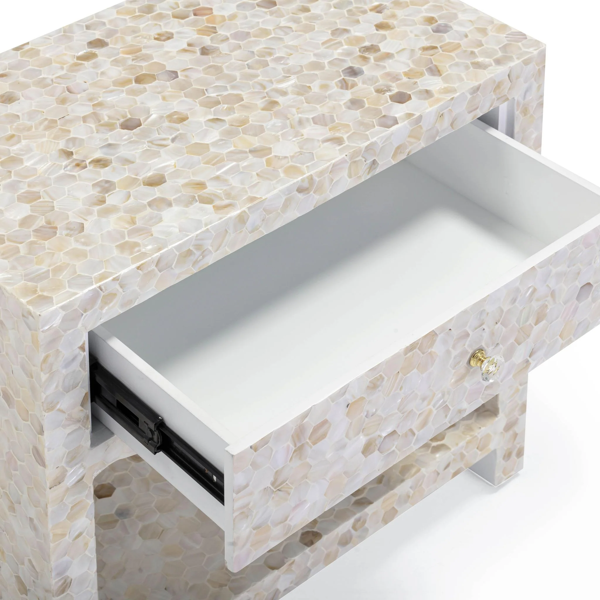 Piara Natural Mother of Pearl Inlaid Nightstand - Image 7