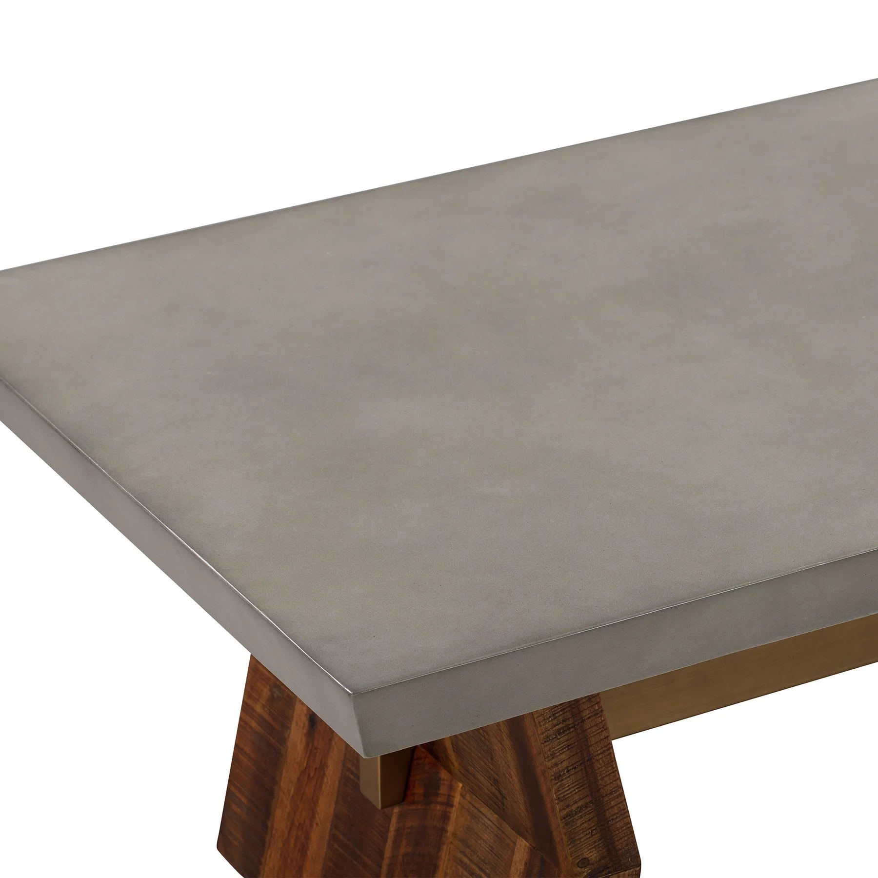 Picadilly Rectangle Coffee Table in Acacia Wood and Concrete - Image 4