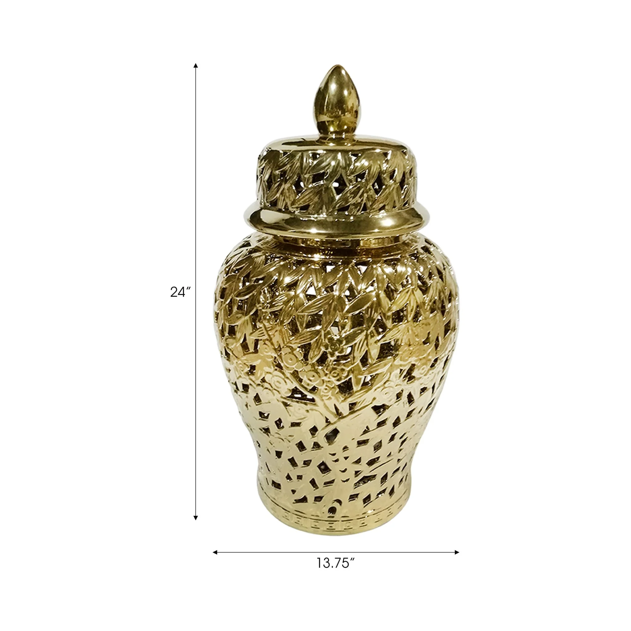 Pierced Gold Temple Jar 24 - Image 2