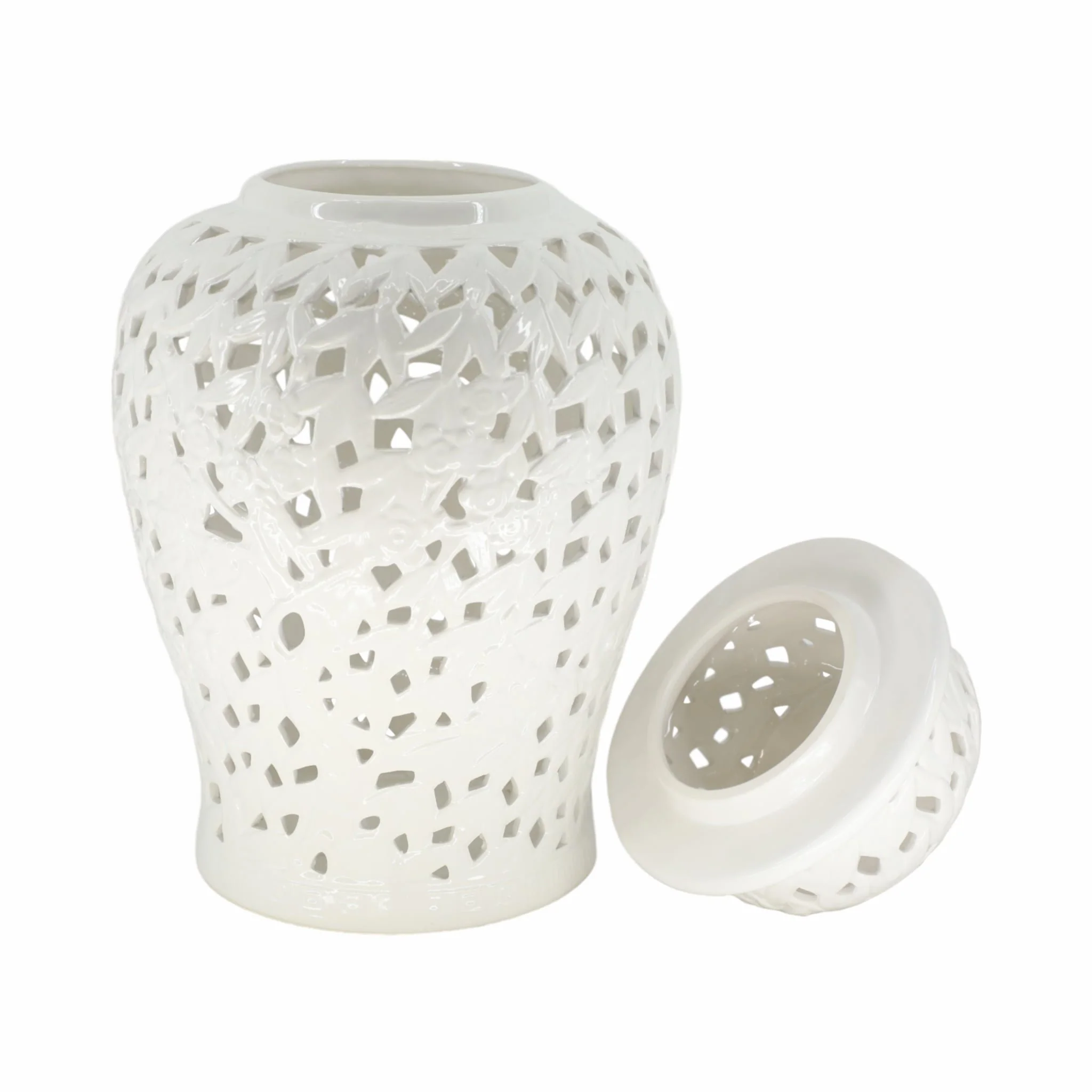 Pierced White Temple Jar 24 - Image 3