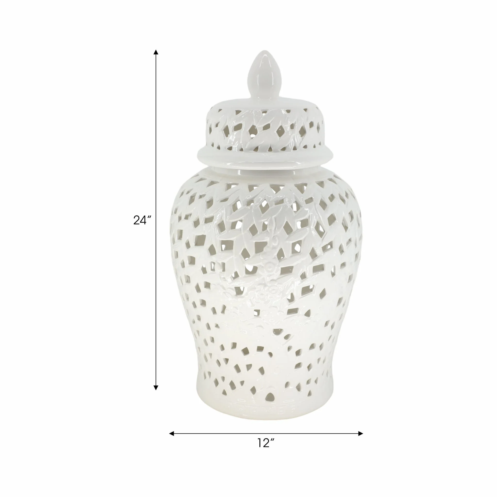 Pierced White Temple Jar 24 - Image 7