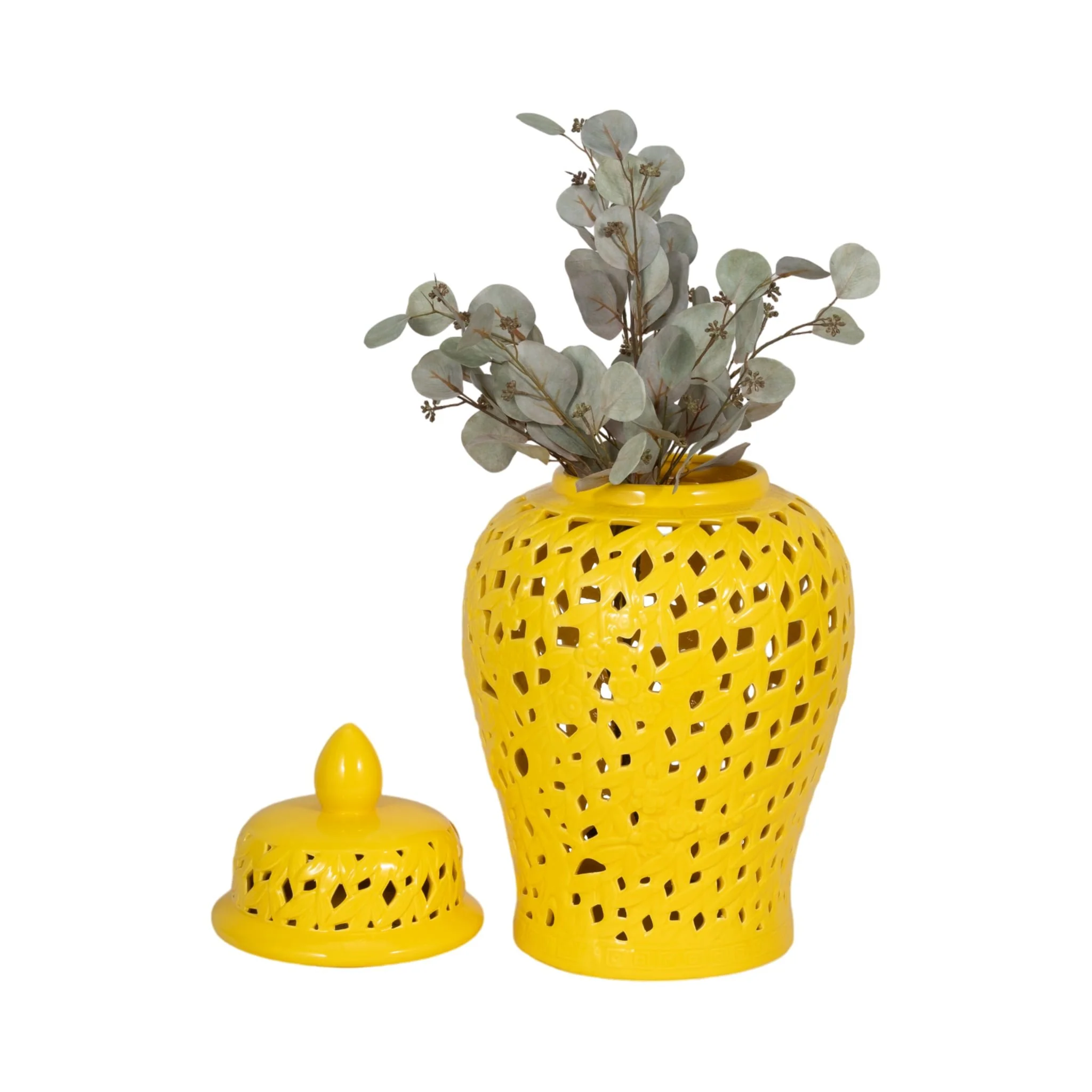 Pierced Yellow Temple Jar 24 - Image 2