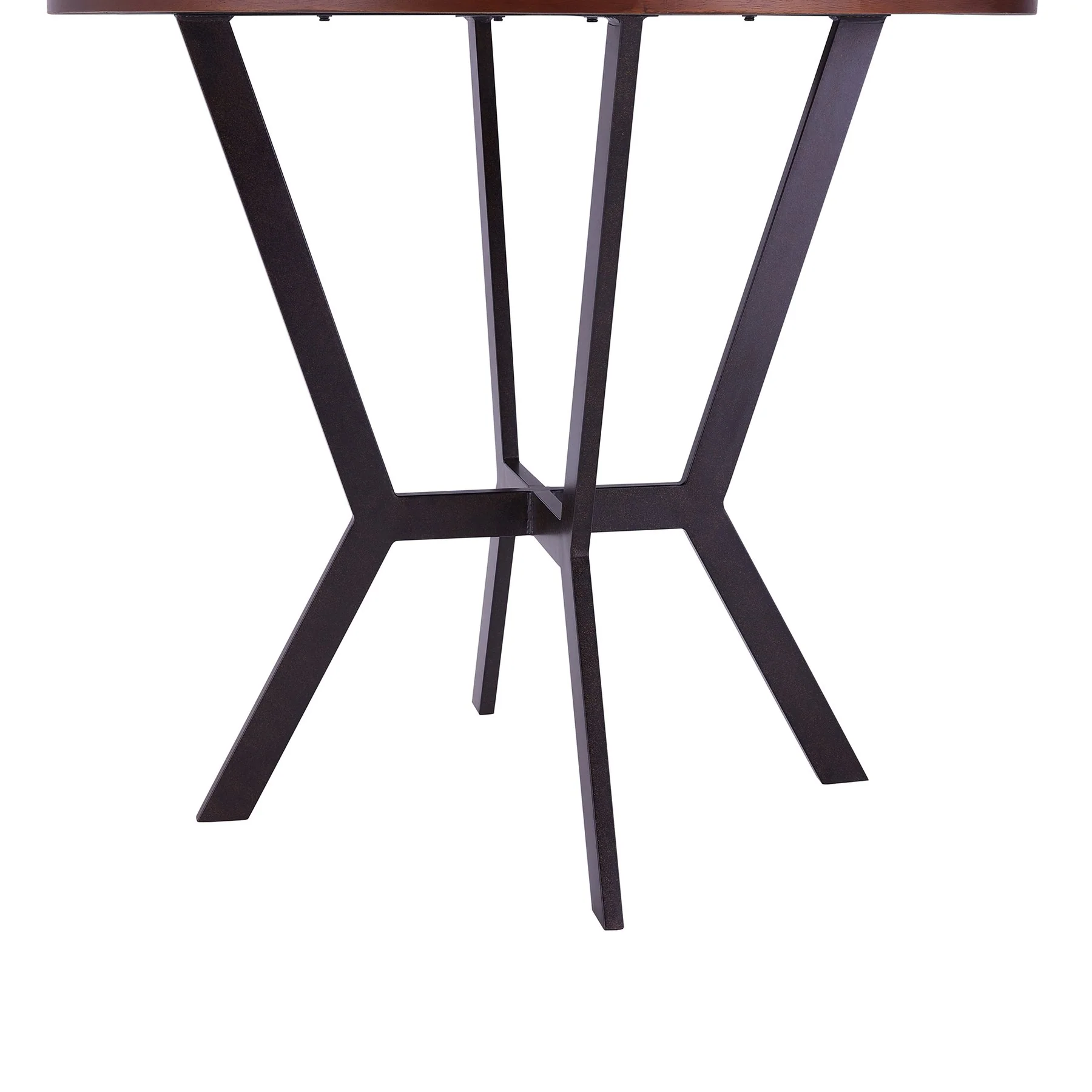 Pike Contemporary Bar Table in Auburn Bay Finish and Sedona Wood Top - Image 2