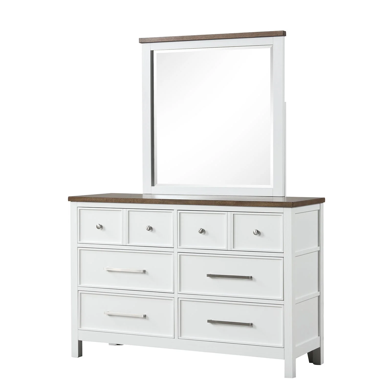Pinetop Dresser, White/Dark Brown - Image 3
