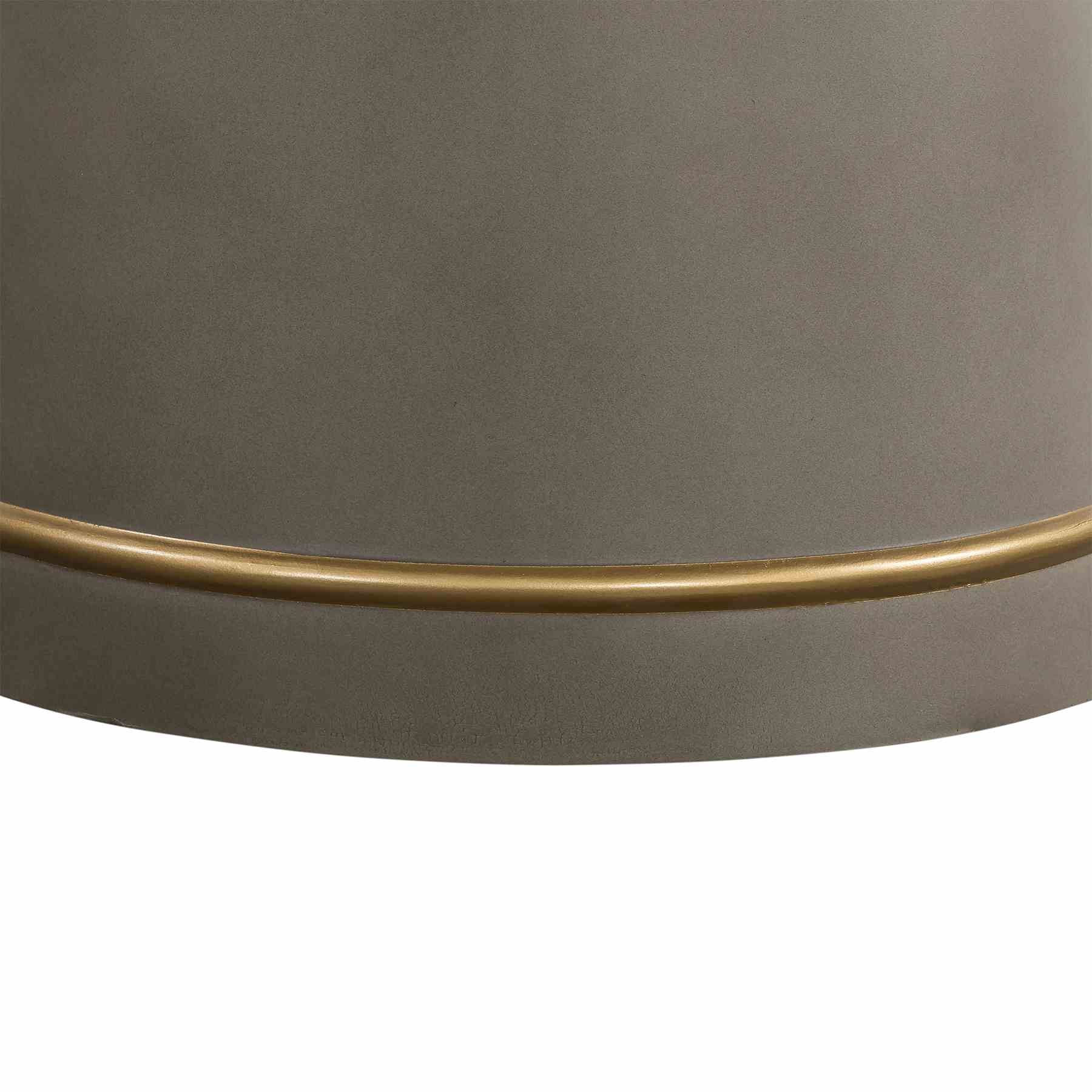 Pinni Gray Concrete Round Dining Table with Bronze Painted Accent - Image 2