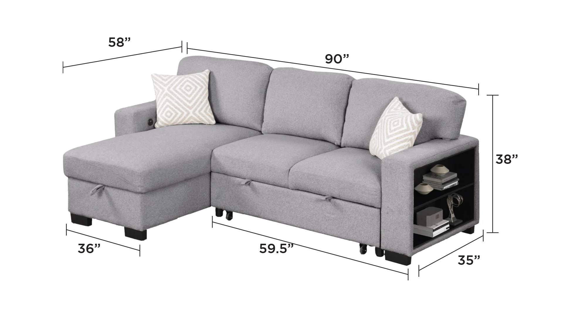 Pinto Sectional Gray - Image 2