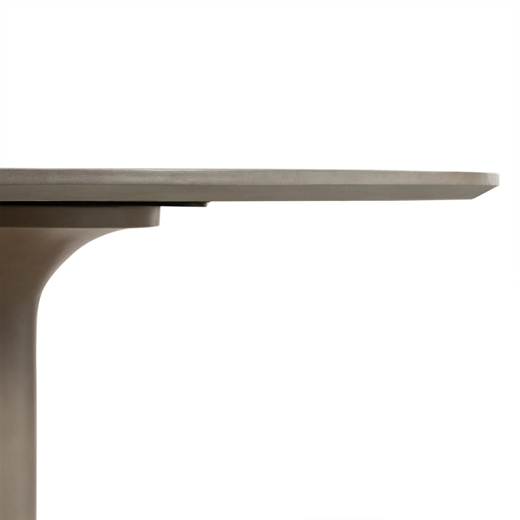 Pippa Concrete and Metal Tulip Round Dining Table - Image 3