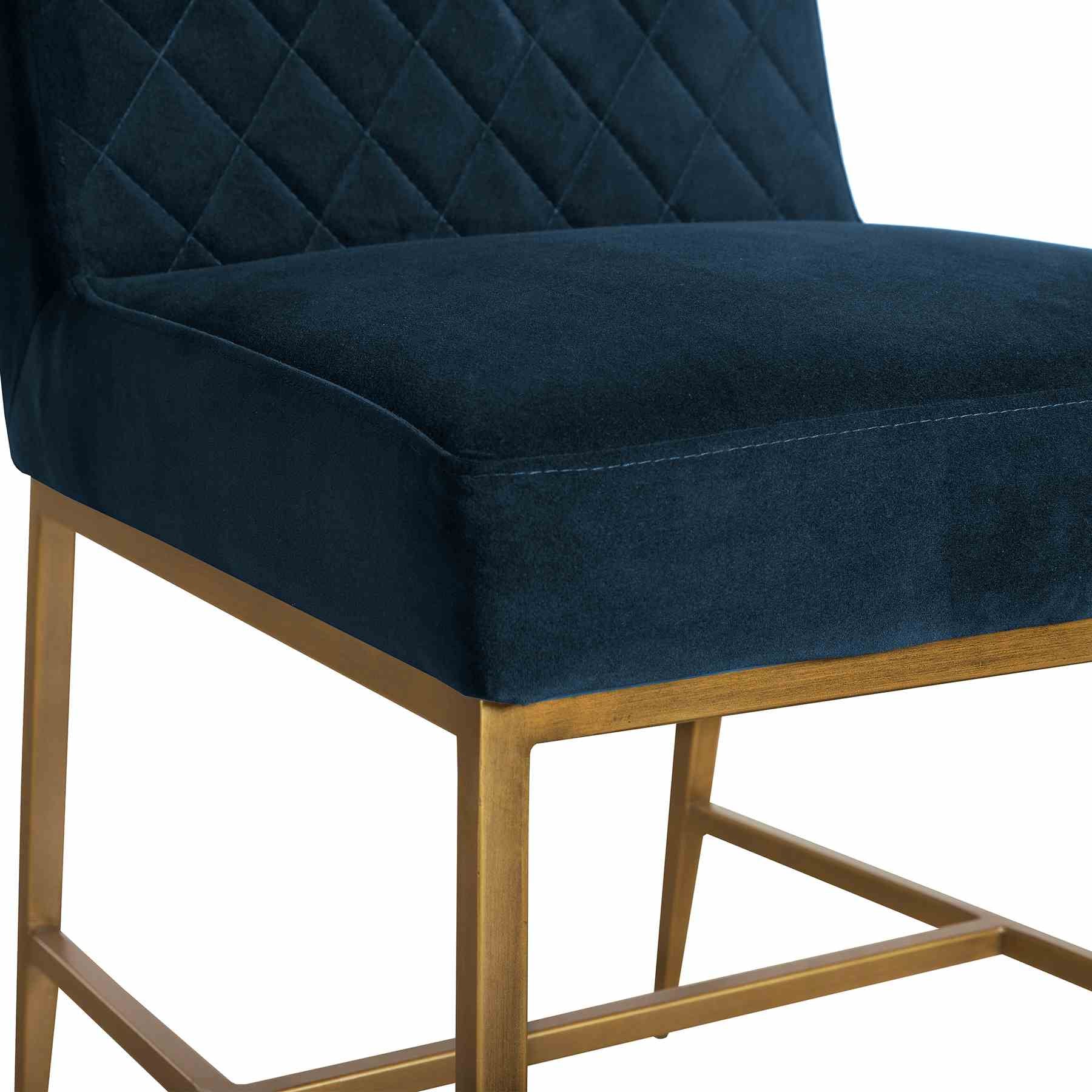 Pirate and Blue Velvet Memphis 5 Piece Modern Dining Set - Image 6