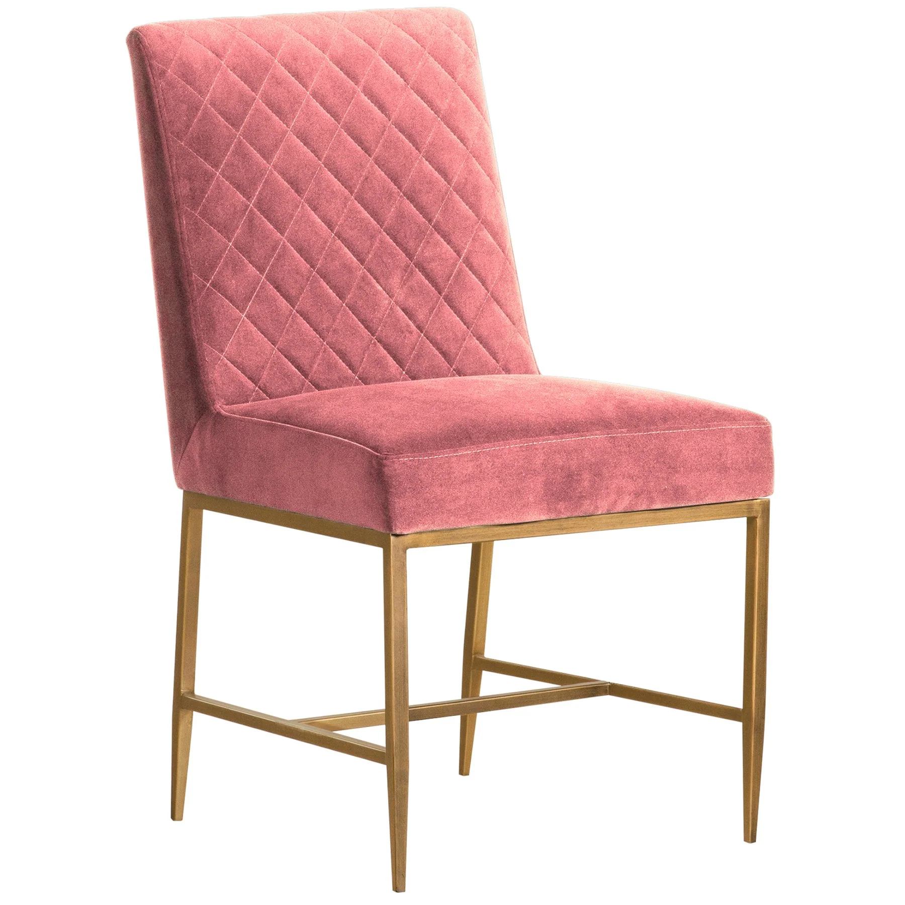 Pirate and Memphis 5 Piece Modern Dining Set in Brown Acacia Wood and Pink Velvet Fabric - Image 4