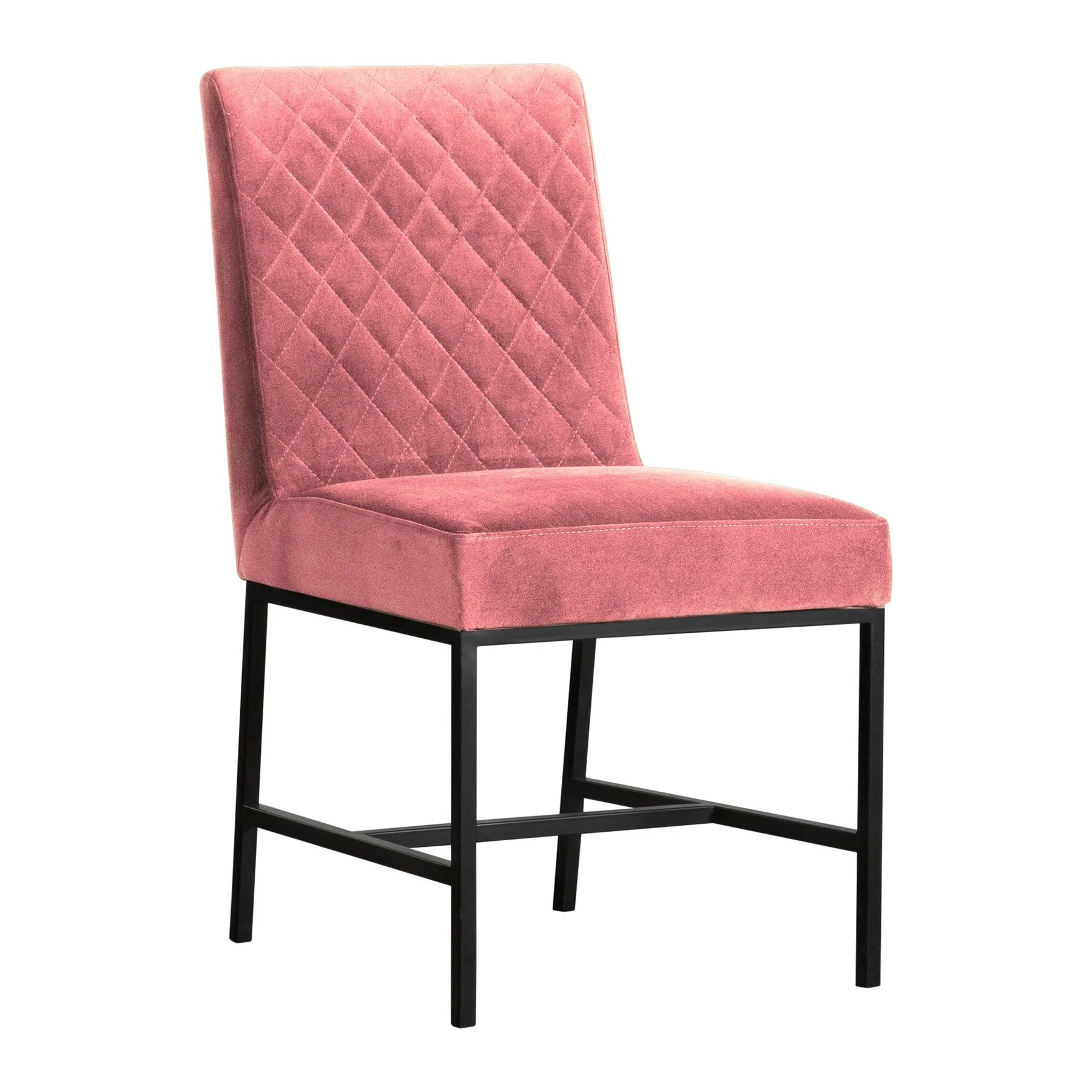 Pirate and Napoli 5 Piece Modern Dining Set in Brown Acacia Wood and Pink Fabric - Image 4