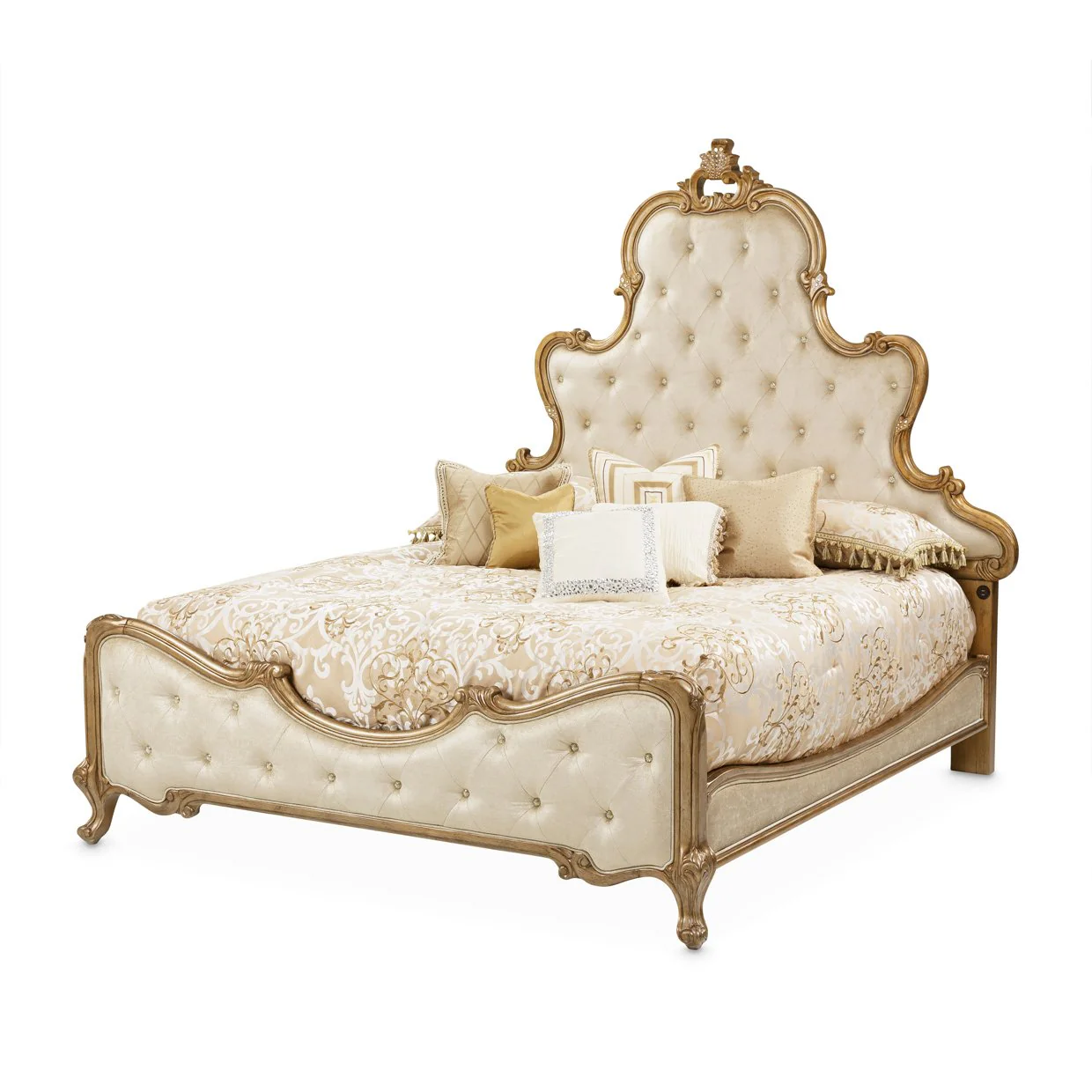Platine de Royale Eastern King Panel Bed - Antique Platinum - Image 11
