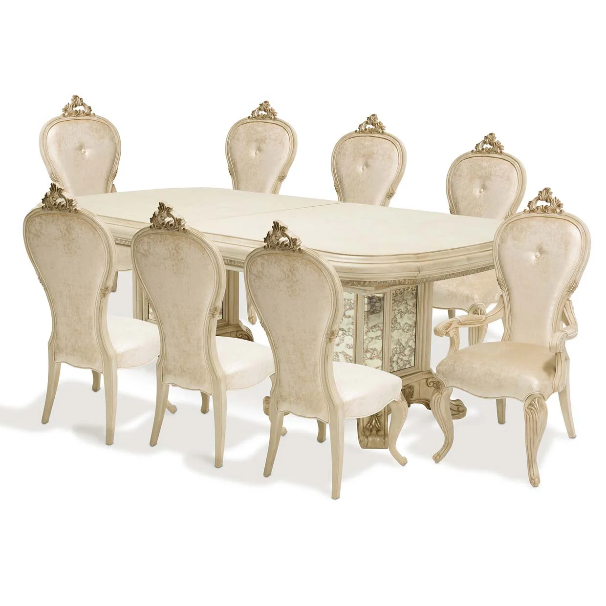 Platine de Royale Rectangular Dining Table - Champagne - Image 4
