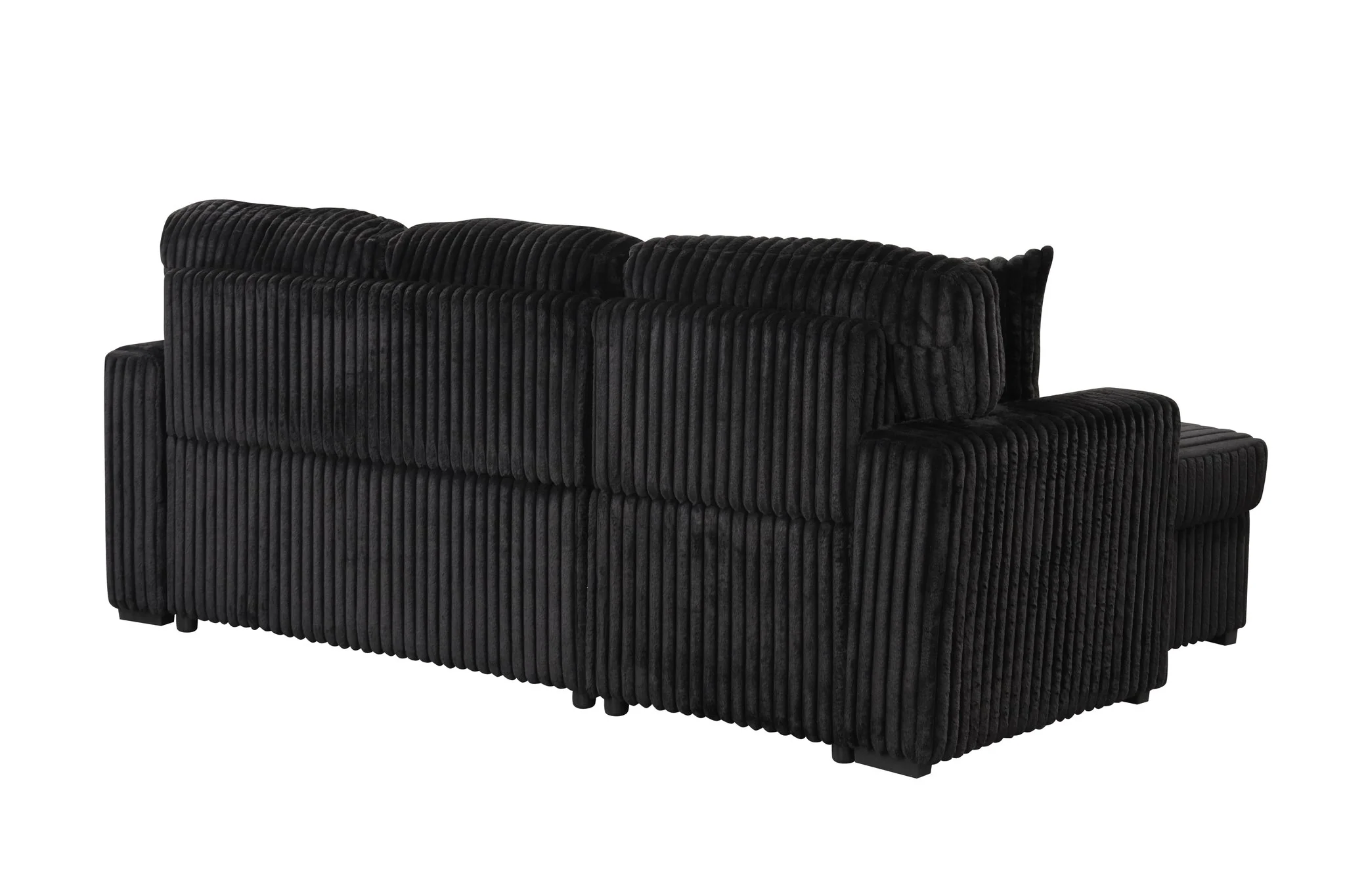 Plush Sectional Black - Image 3