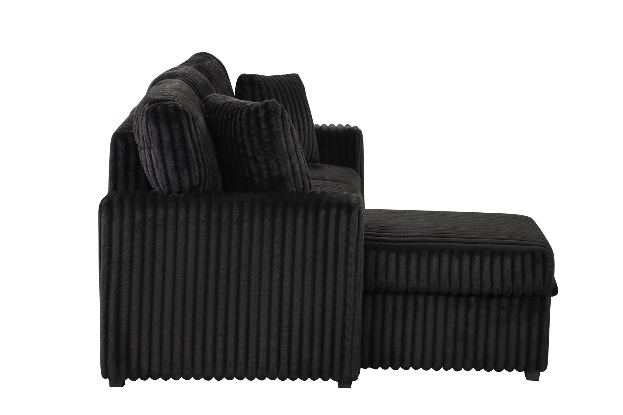 Plush Sectional Black - Image 9