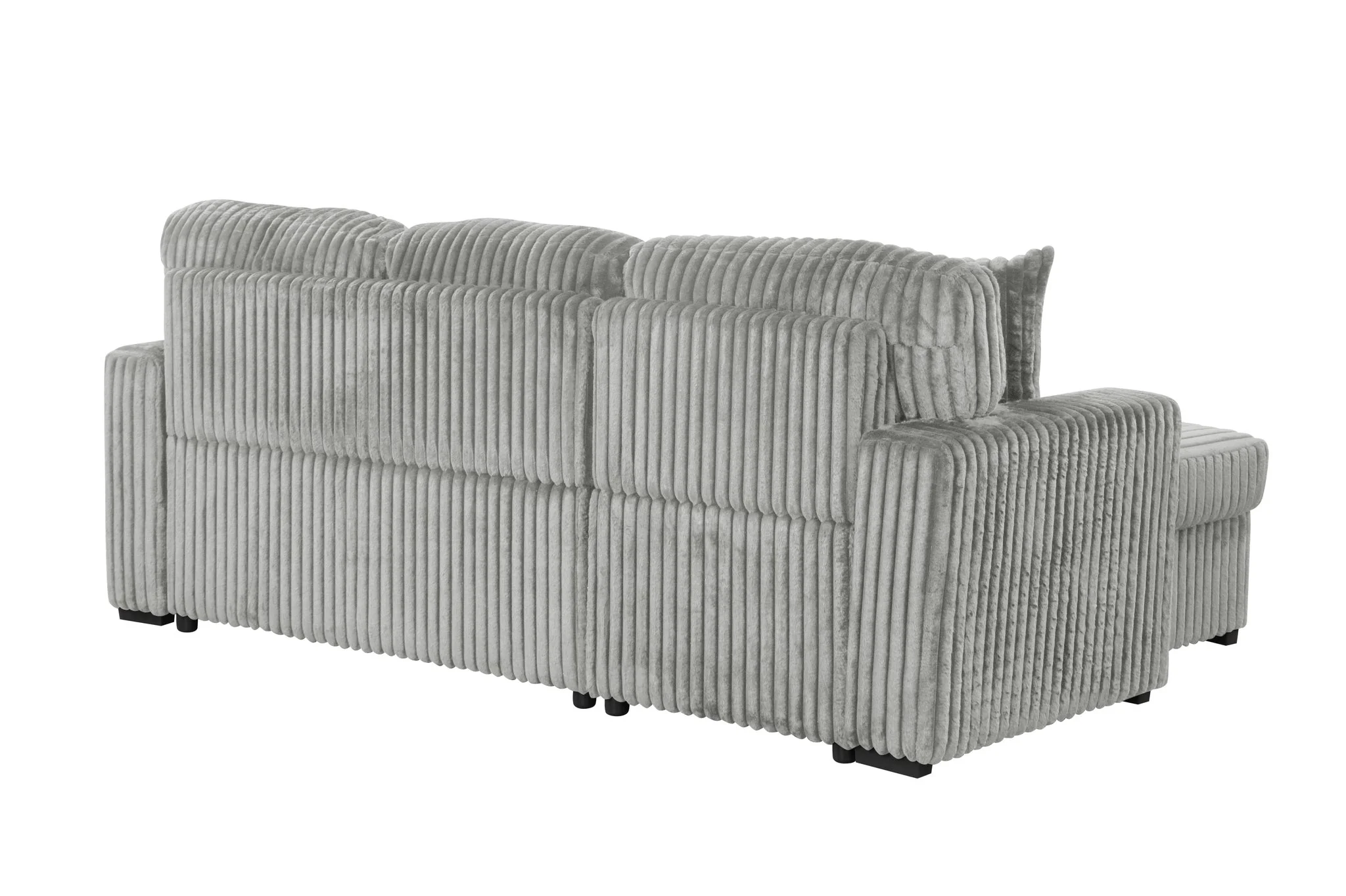 Plush Sectional Gray - Image 3
