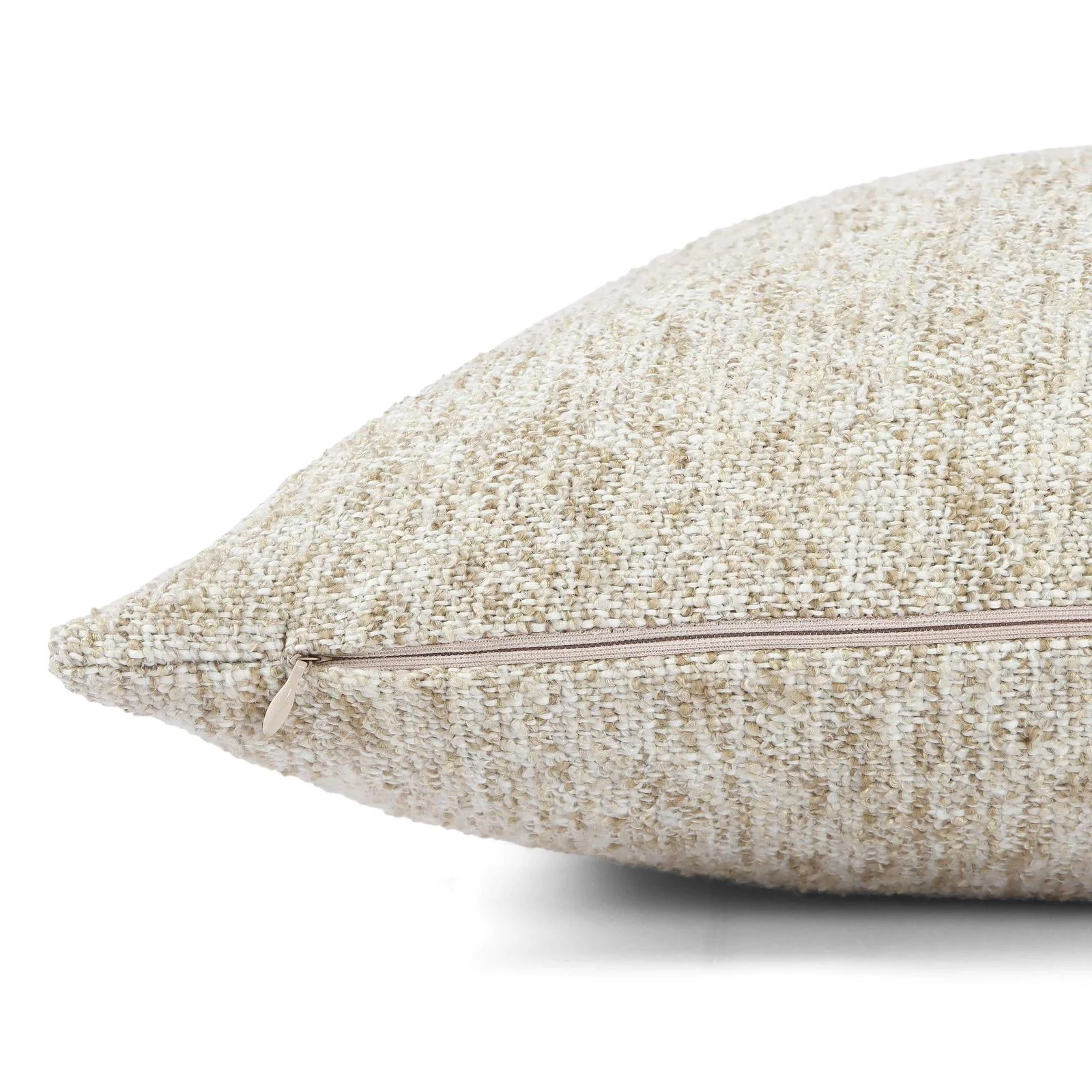 Poh Washed Beige Boucle 20" Square Accent Pillow - COVER - Image 3