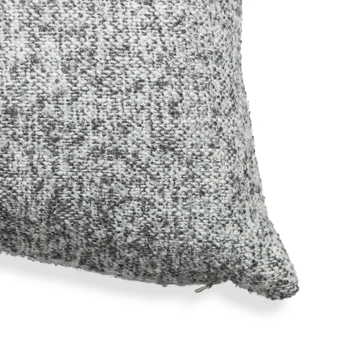 Poh Washed Grey Boucle 16" Square Accent Pillow - Image 5