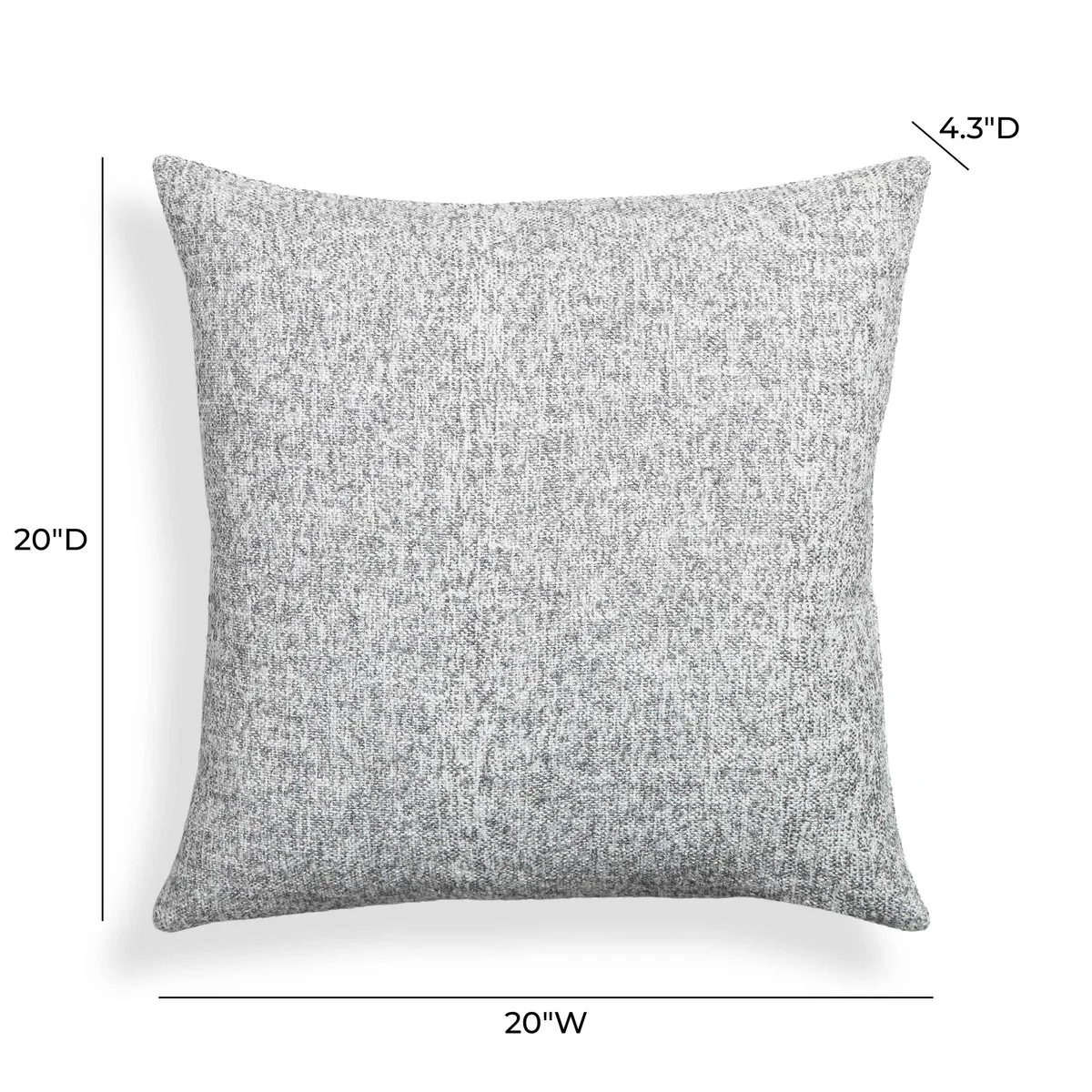 Poh Washed Grey Boucle 20" Square Accent Pillow - Image 13