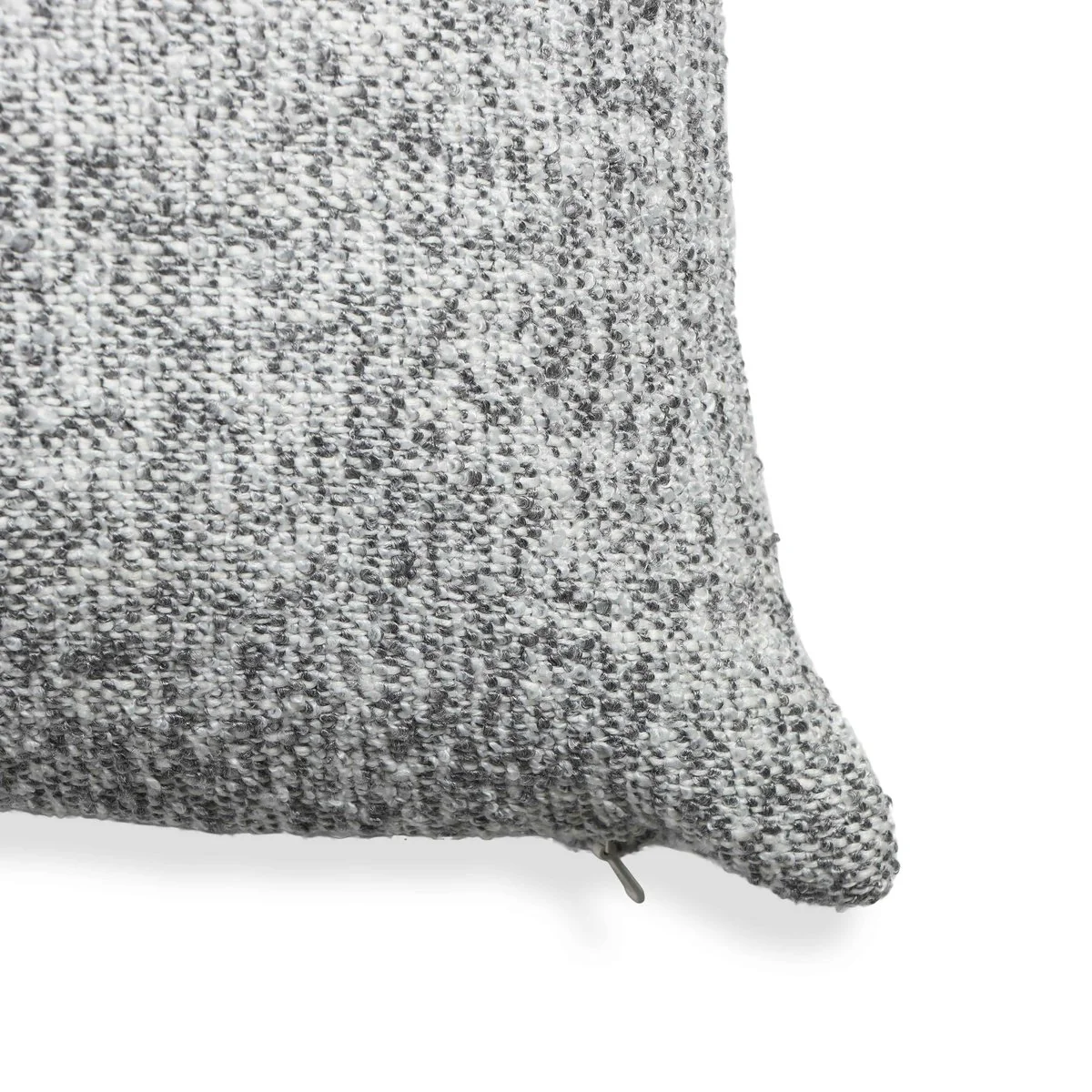 Poh Washed Grey Boucle 20" Square Accent Pillow - Image 6