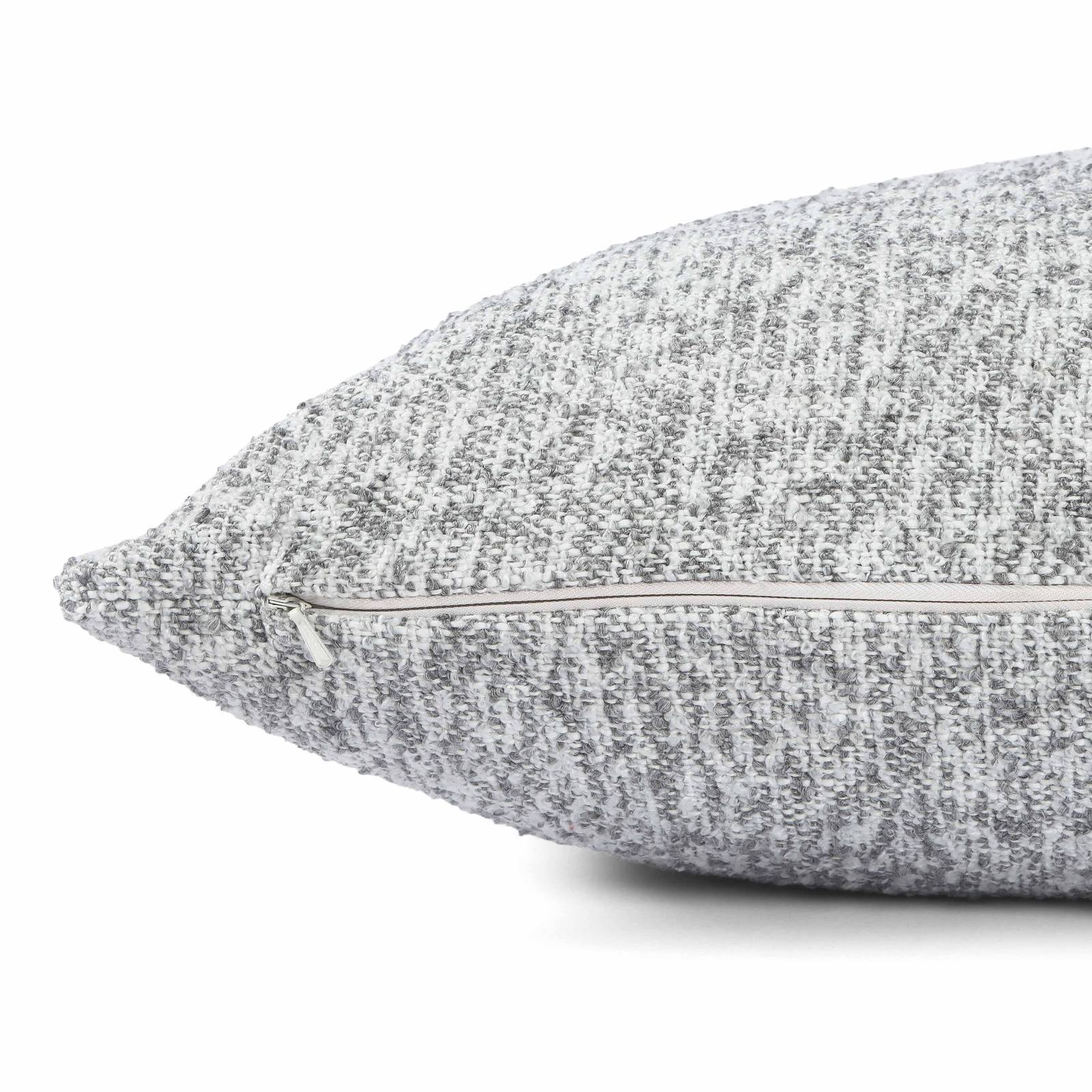 Poh Washed Grey Boucle 20" Square Accent Pillow - Image 8