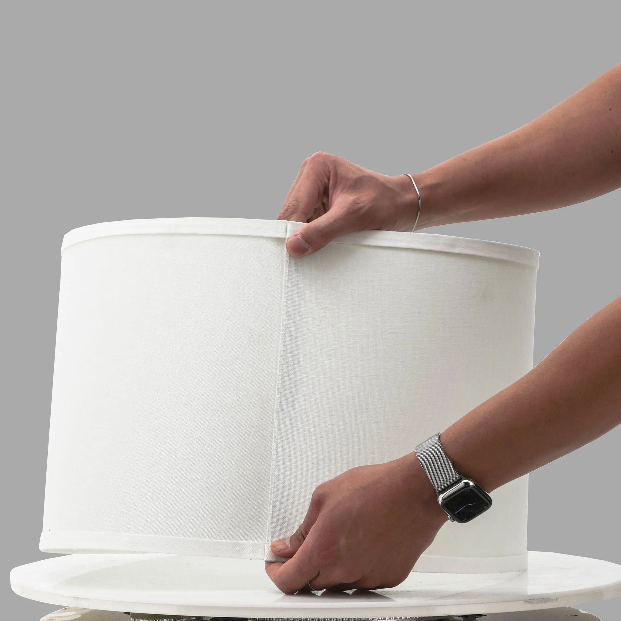 Polylinen, 15x16x11" Lamp Shade, White Kd - Image 2