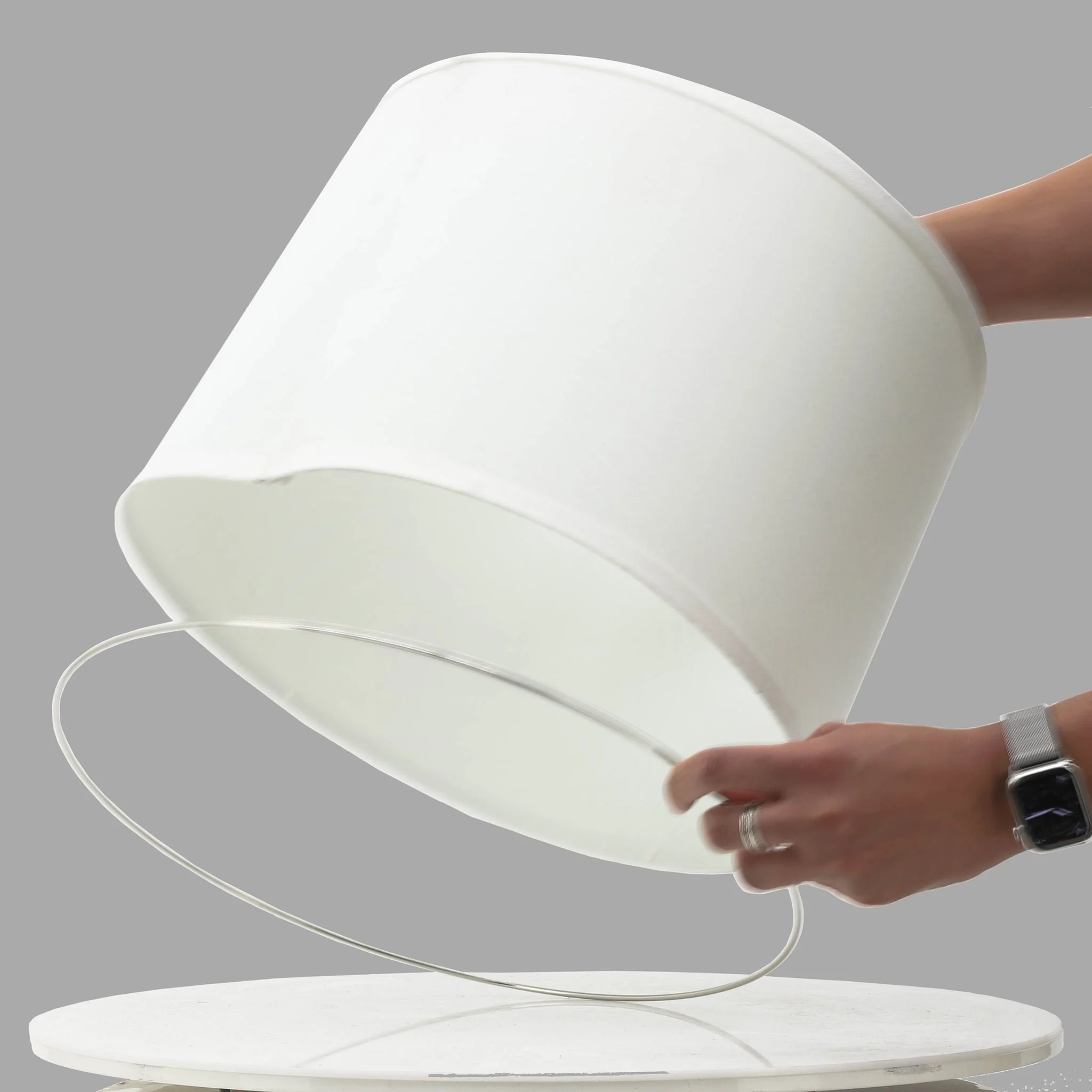 Polylinen, 15x16x11" Lamp Shade, White Kd - Image 4