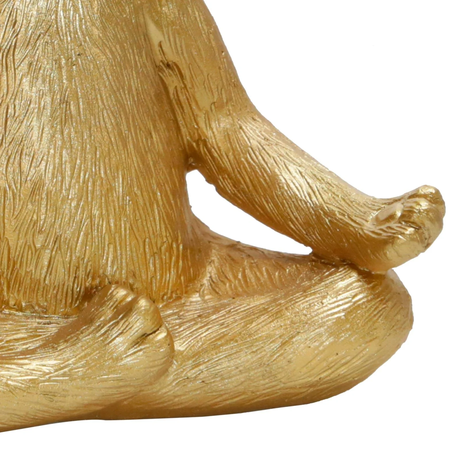 Polyresin 7" Yoga Dog, Gold - Image 7