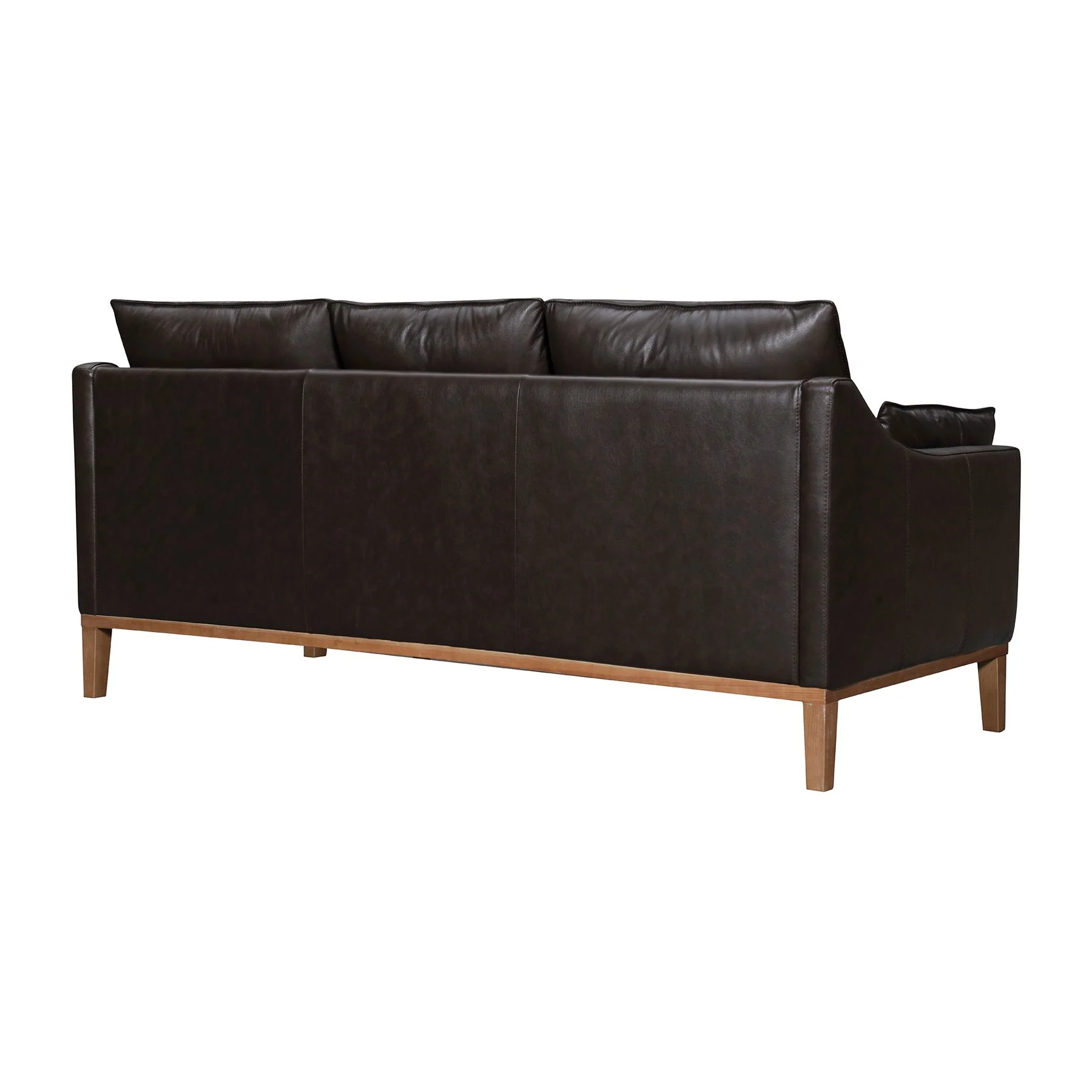 Pompeii 87" Dark Brown Leather Sofa - Image 3